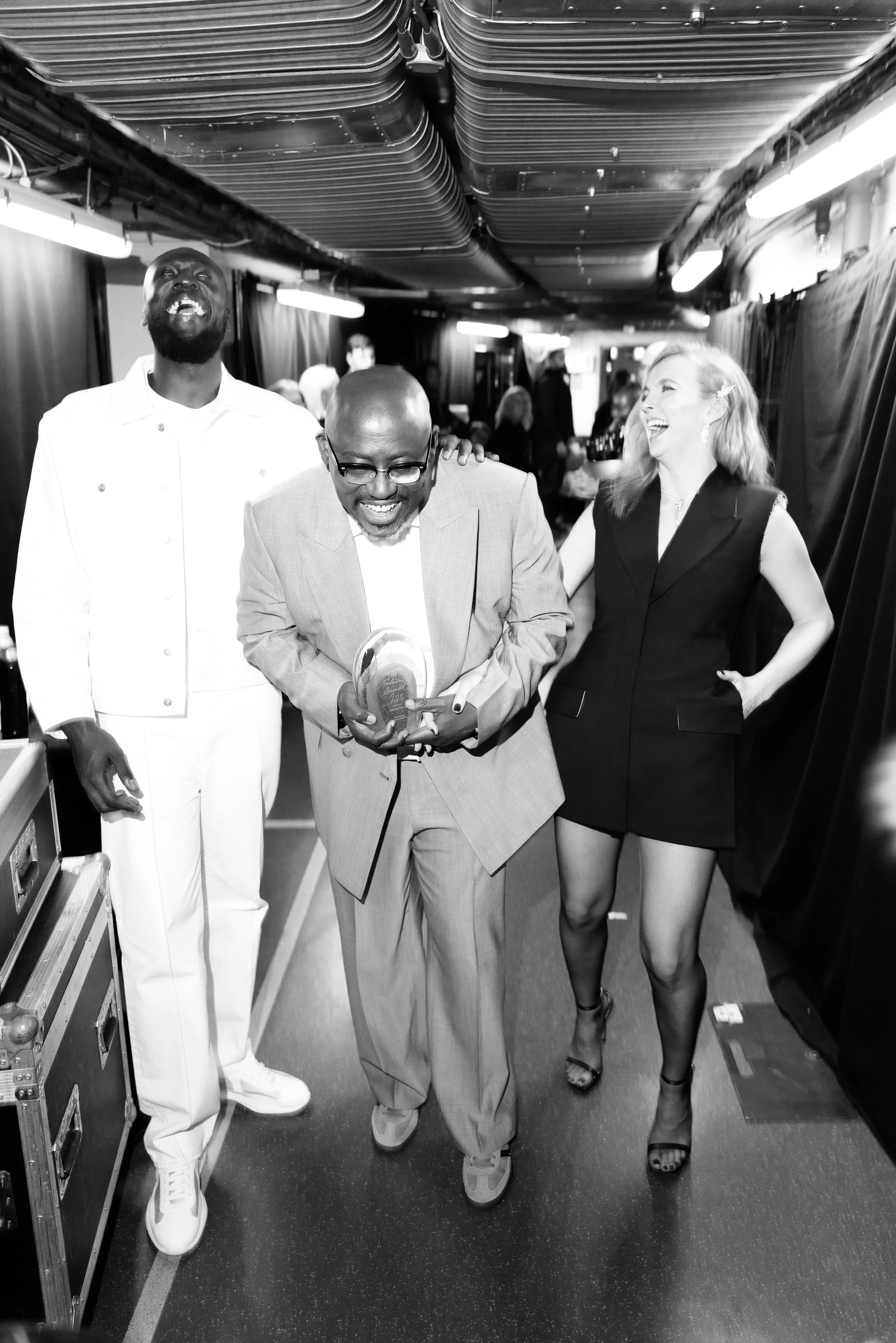 Stormzy, Edward Enninful and Jody Comer at the BFA