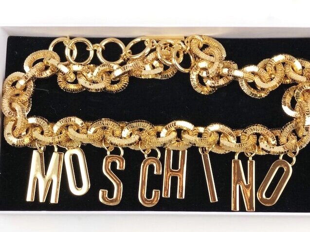Moschino Gold Plated Chain Belt 