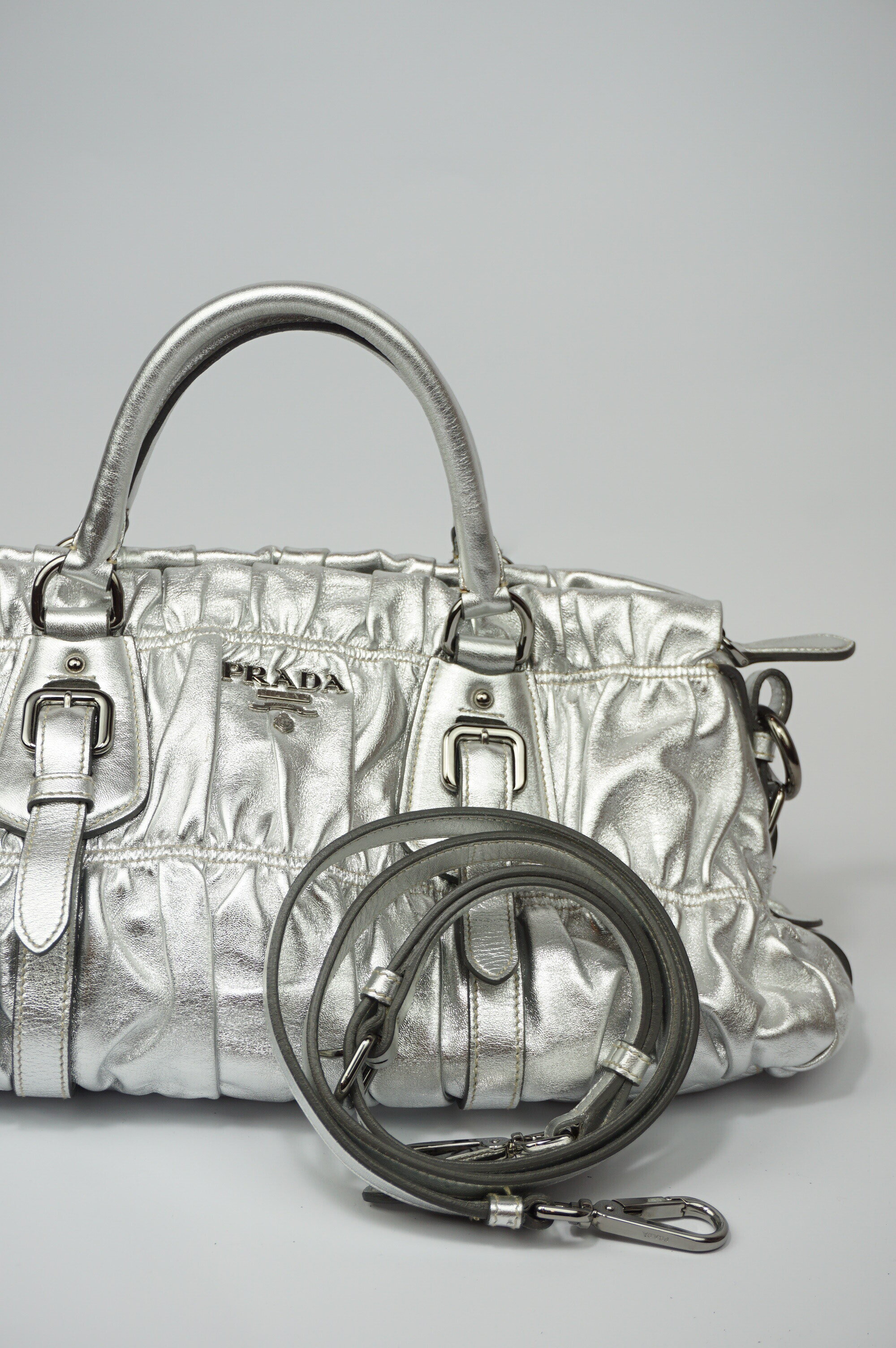 prada silver bag