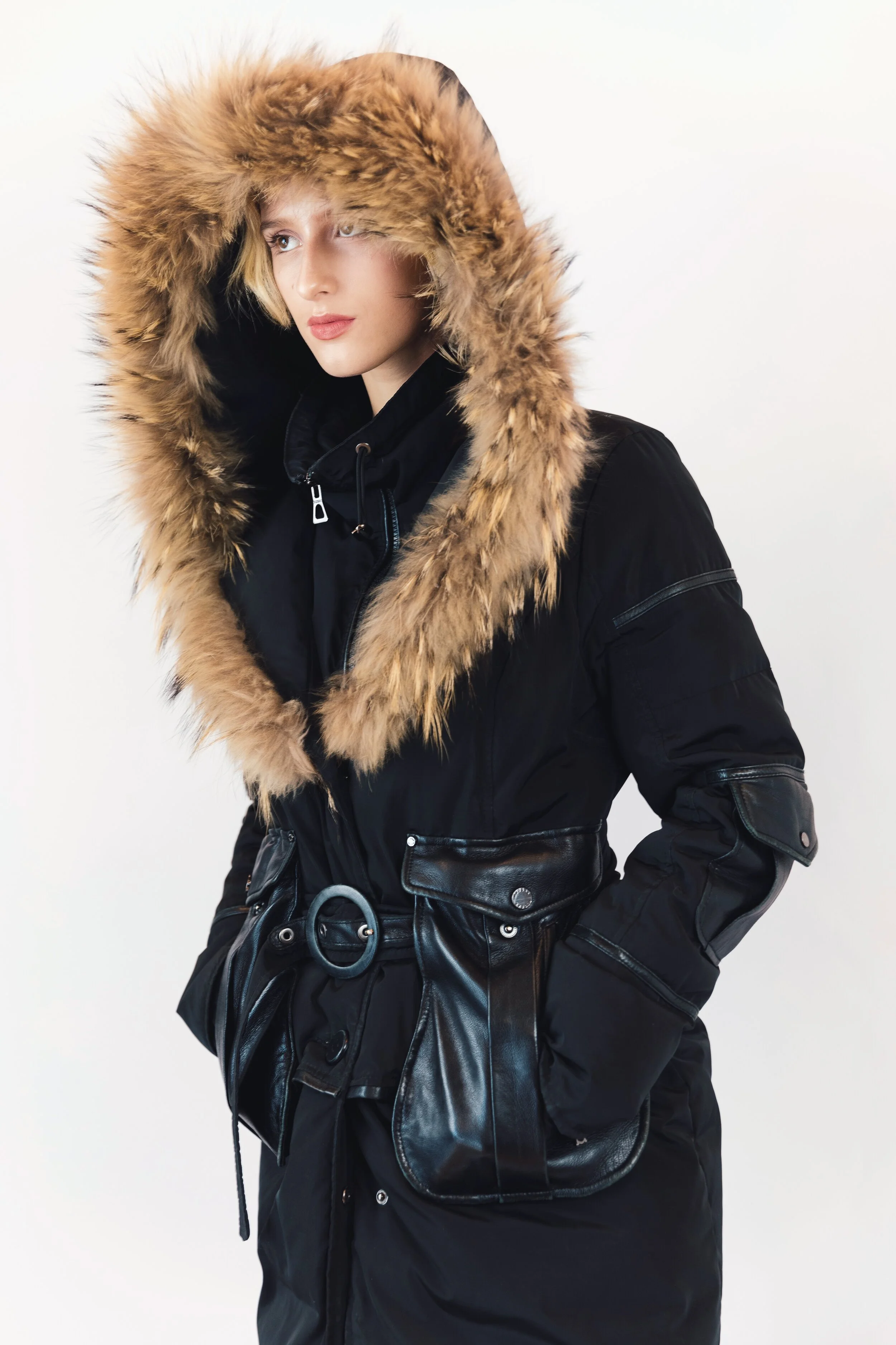 designer fur parka