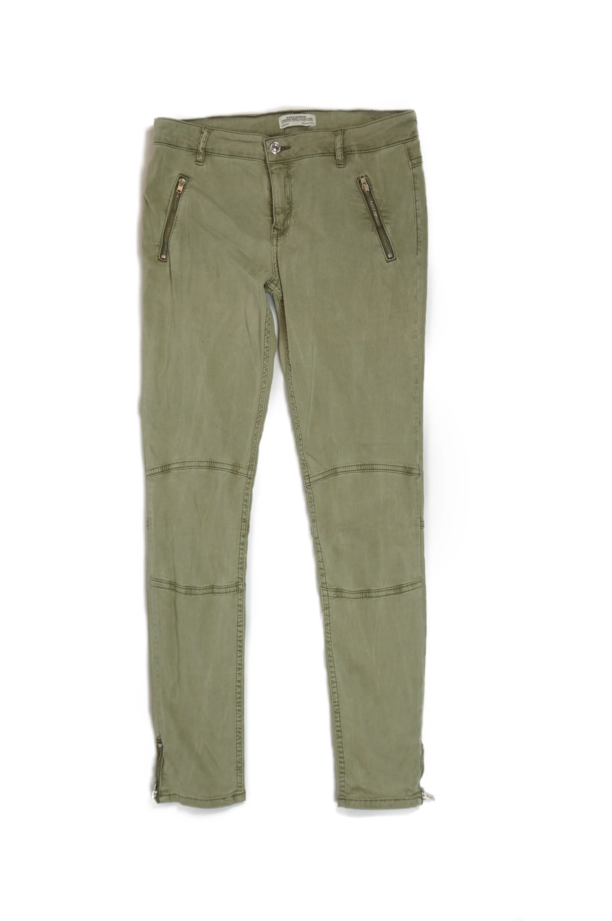 Zara Woman Green Premium Denim 