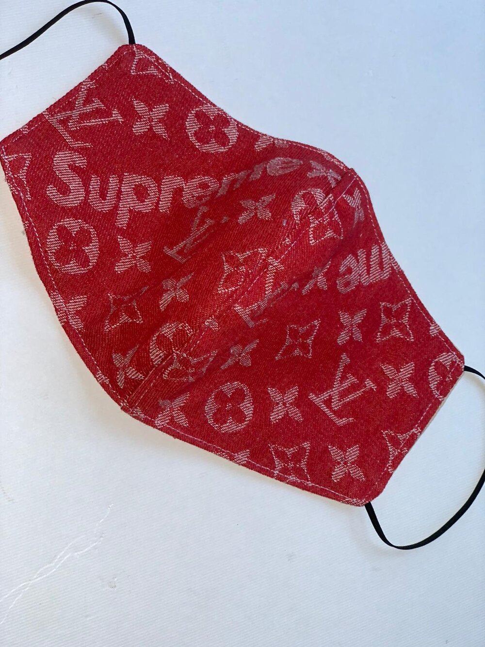 Louis Vuitton Supreme Inspired Face Mask Red — DESIGNER TAKEAWAY QUEEN OF LUXURY INC.