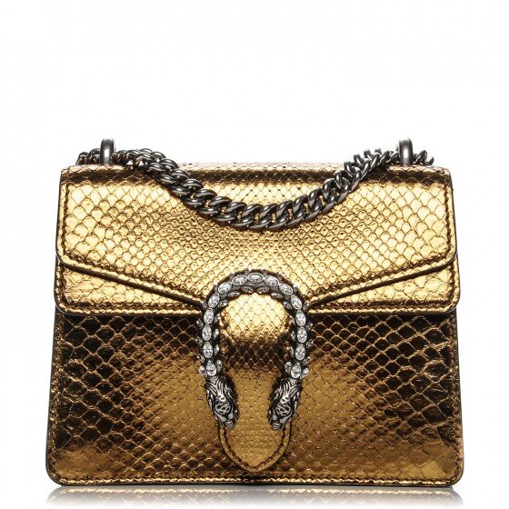 Gucci Mini Python Dionysus Bag Gold — DESIGNER TAKEAWAY BY QUEEN OF LUXURY  BOUTIQUE INC.