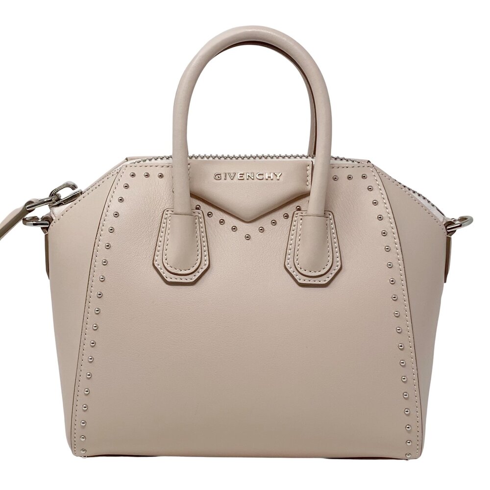 Givenchy Mini Studded Antigona Bag Pink — DESIGNER TAKEAWAY BY QUEEN OF  LUXURY BOUTIQUE INC.