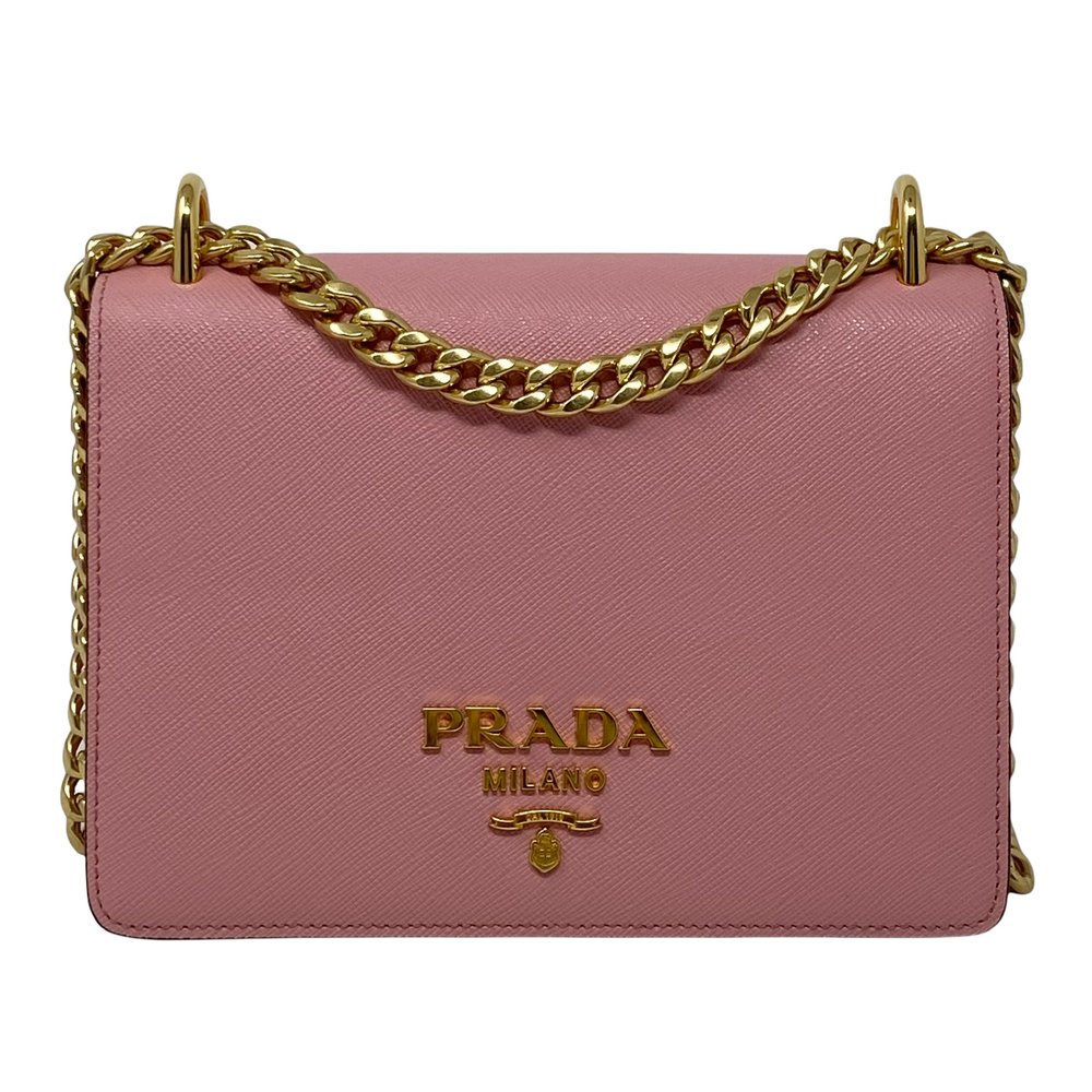 Prada Saffiano Pattina Crossbody Bag Pink — DESIGNER TAKEAWAY BY QUEEN OF  LUXURY BOUTIQUE INC.