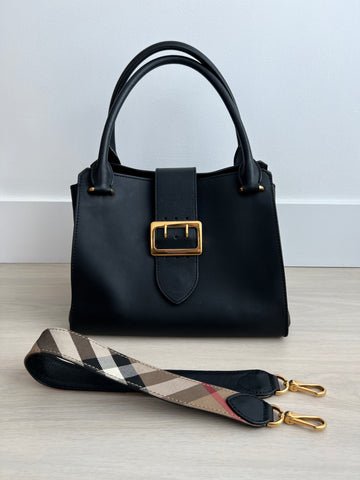 Burberry Grained Leather Buckle Tote — DESIGNER TAKEAWAY BY QUEEN OF LUXURY  BOUTIQUE INC.