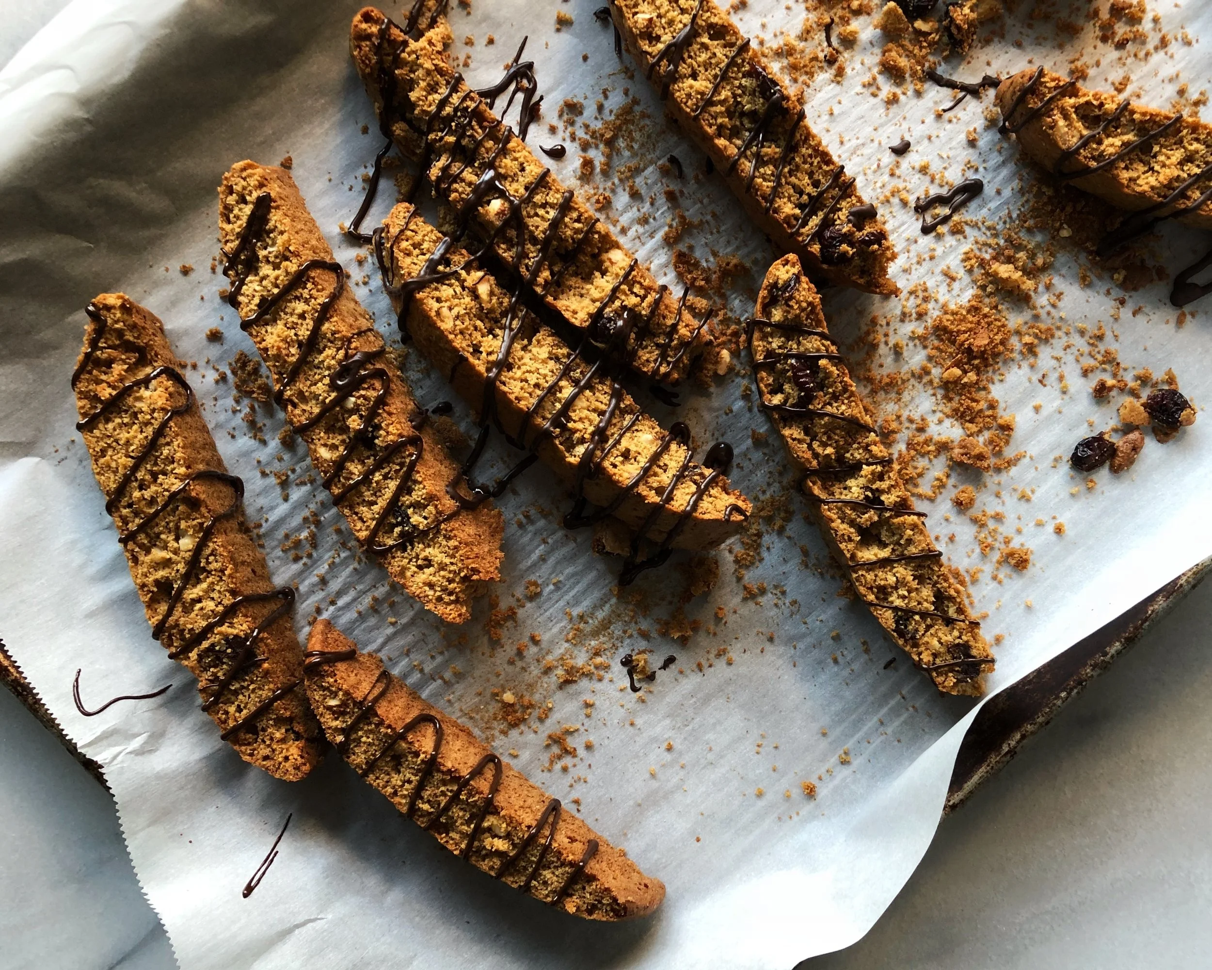 Gluten Free Oat Cranberry and Almond Biscotti