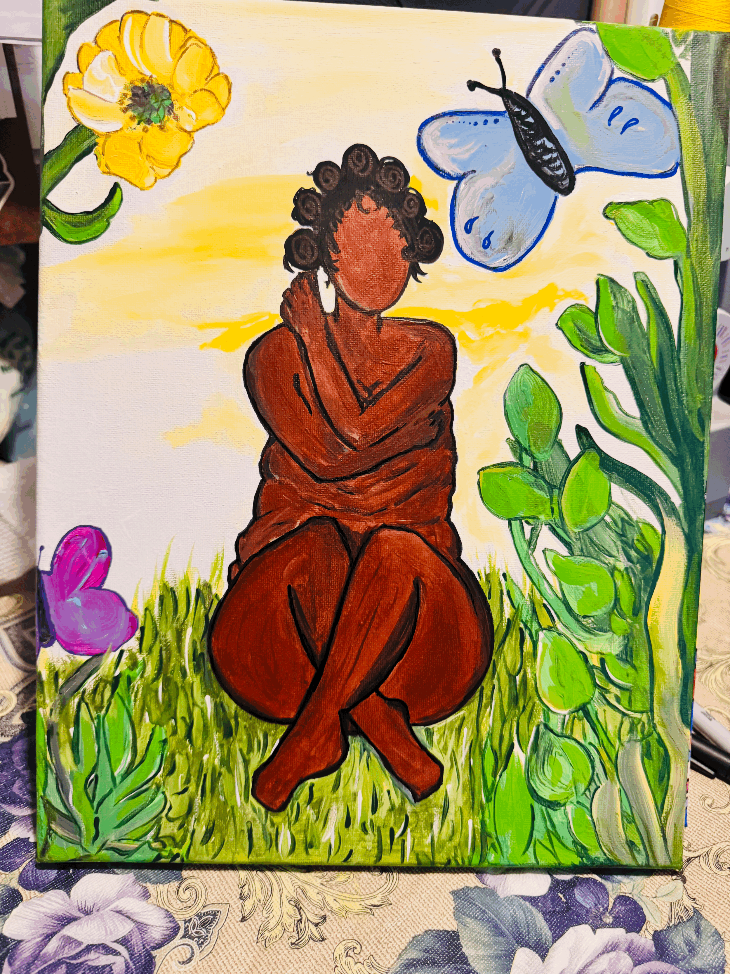 Embrace of Nature - Acrylic Masterpiece