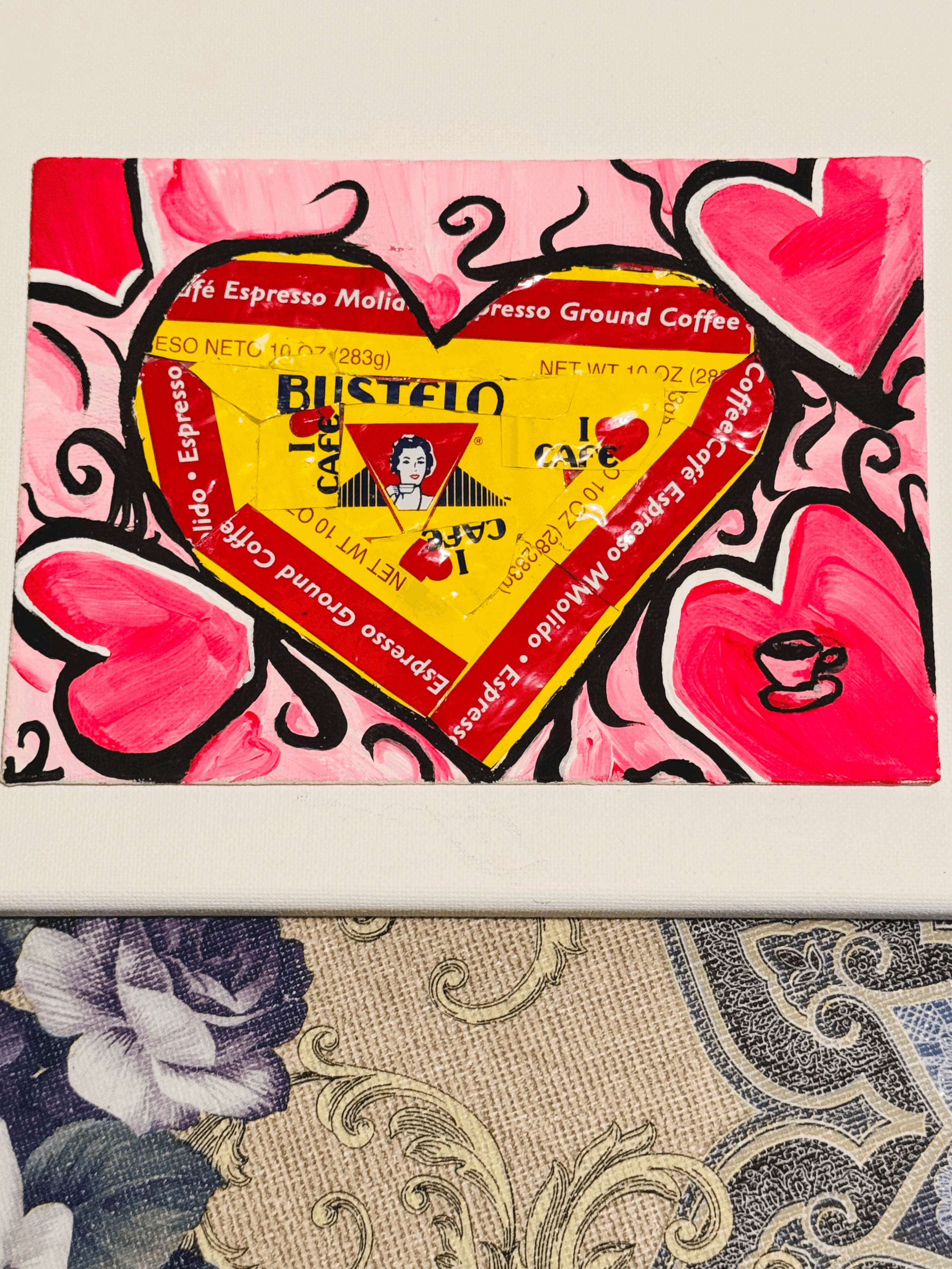 Bustelo Coffee Bag Heart Collage