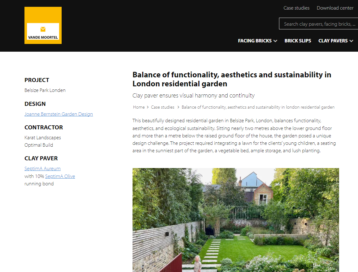 Vande Moortel, Clay Pavers Award