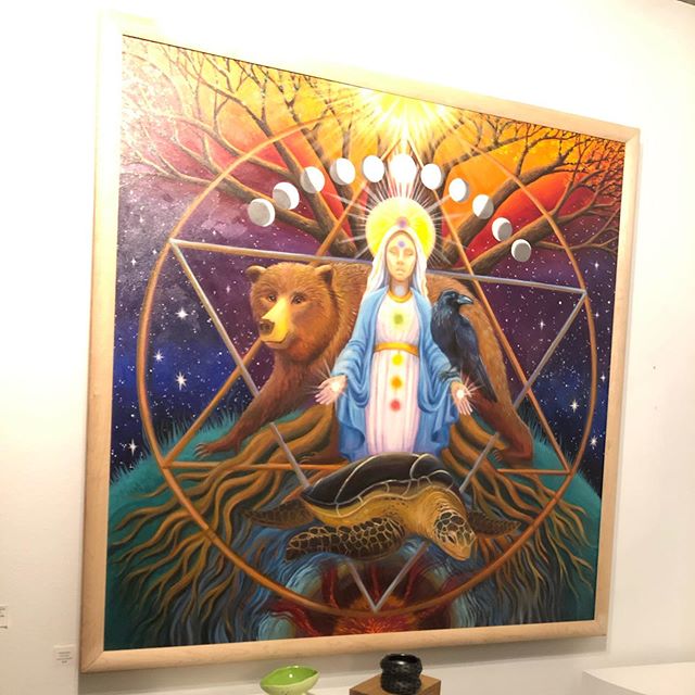 &ldquo;Nurture Nature&rdquo; now available at Alberta Street Gallery! Yay! 
This painting invites humanity to honor the cycles of the earth and embody the aspects of divine feminine, unconditional love, nurturing, compassion, tenderness, and intuitio