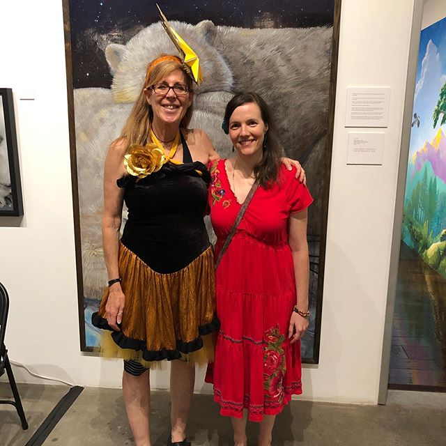 &ldquo;Not Ours Alone&rdquo; First Thursday Exhibition Opening &amp; Bee and Flower Dance Party! It was so fun! ✨Shae and I danced too! 💓
Many thanks to the team at the Elisabeth Jones Art Center! 
#elisabethjonesartcenter #bees #wildlife #contempor