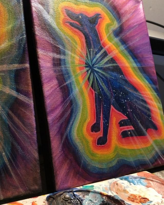 Little paintings of cosmic dogs with rainbow auras ✨💕🎨 Available at Alberta Street Gallery along with other originals and prints!
#supportlivingartists #albertastreetgallery #dogs #cosmic #energy #spirit #love #auras #rainbow