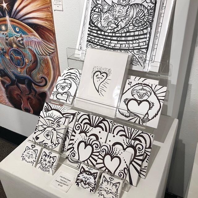 Color Me In Canvases ✨ 
Hand drawn✨ 
Paint or color with sharpies✨ 
@albertastreetgallery 
#Love #hearts #valentines #gifts #handmade #handdrawn #minicanvas #art #illustration #forkids #fun #paintproject #sharpie  #whimsical #animals #sloth #cat #dog