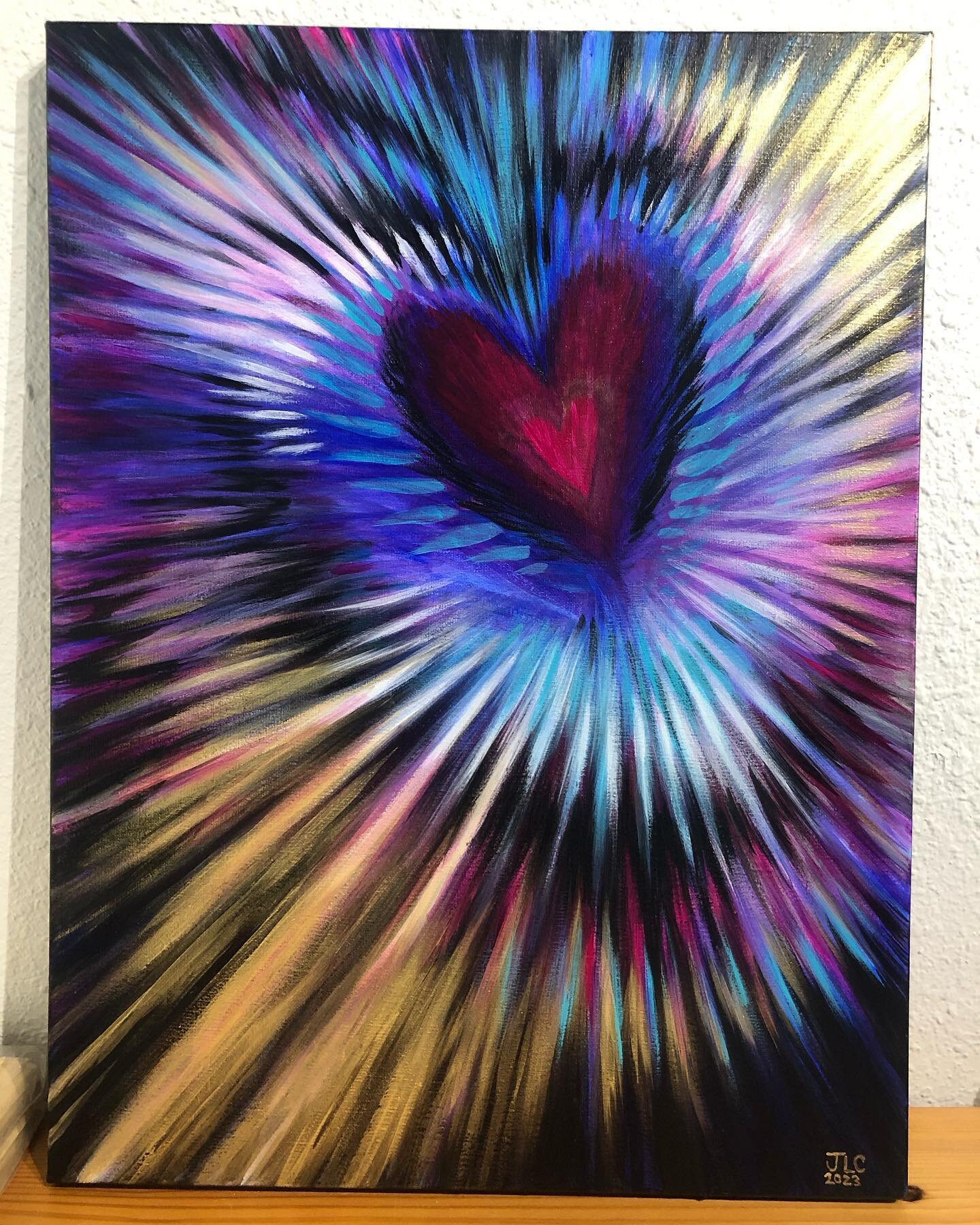 &ldquo;Angelic Love&rdquo; 
18x24inches, acrylic on canvas
New painting up @albertastreetgallery in the front window show- Vibrant Vibes &amp; Vases until August 30th. Come by 11am-7pm daily.