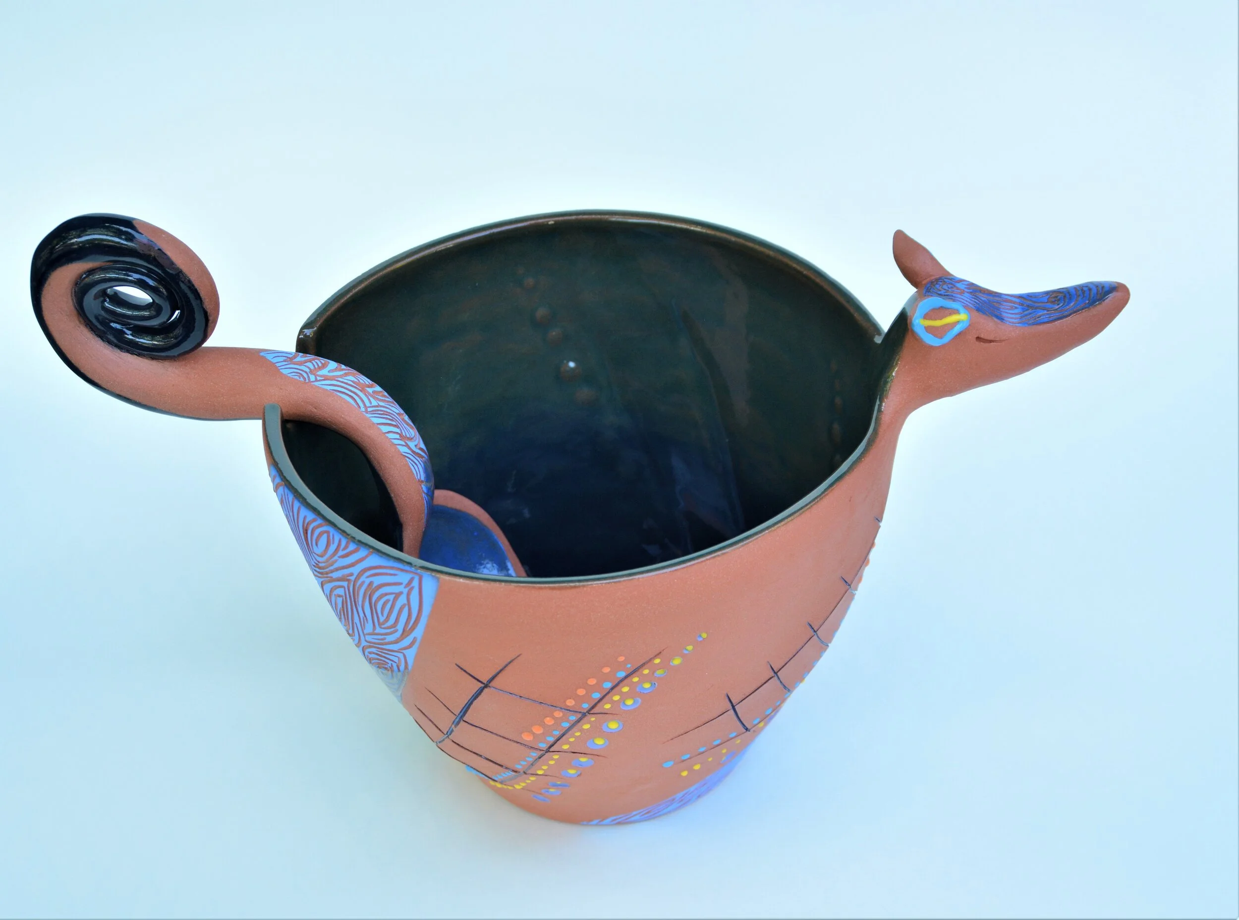 Armadillo Bowl Blue / With Spoon / $200