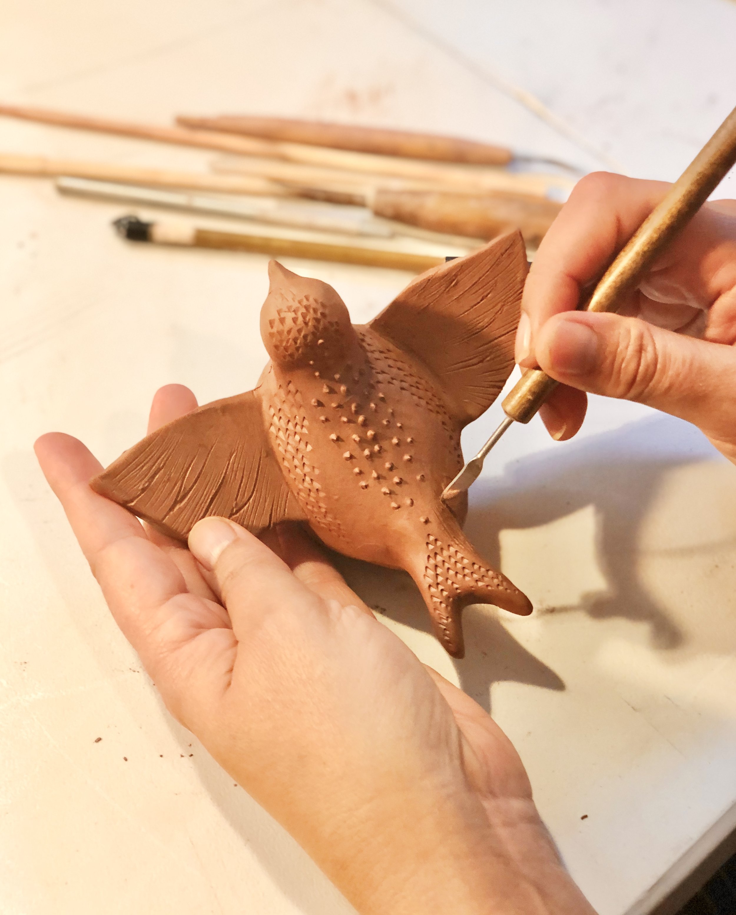 Option 1 - Ongoing hand building ceramic classes, Saturday, 11:30 am - 1:30 pm, $75 one session