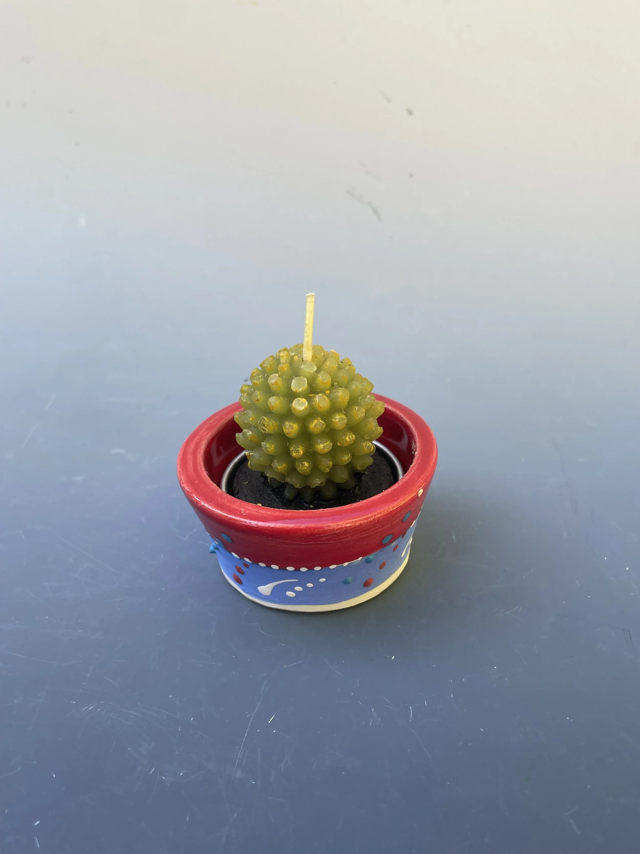 Vibrant Miniature Ceramic Pot