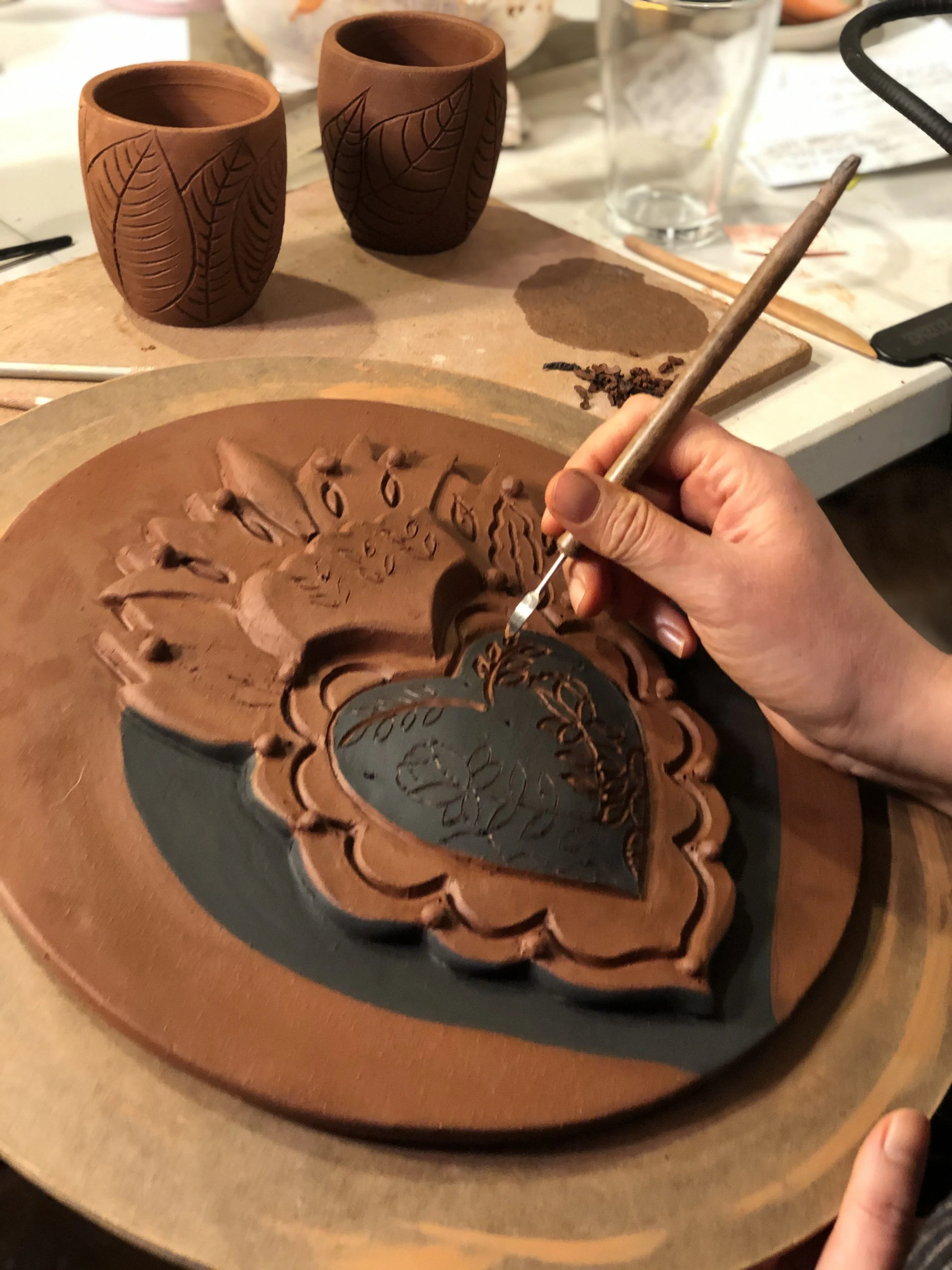 Option 3. Four class package. Ongoing hand building ceramic classes, Saturday, 11:30 am - 1:30 pm$65