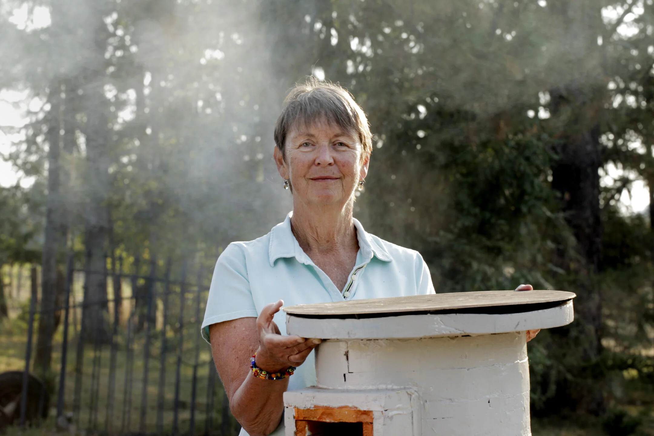 Nancy with Stove 2.JPG