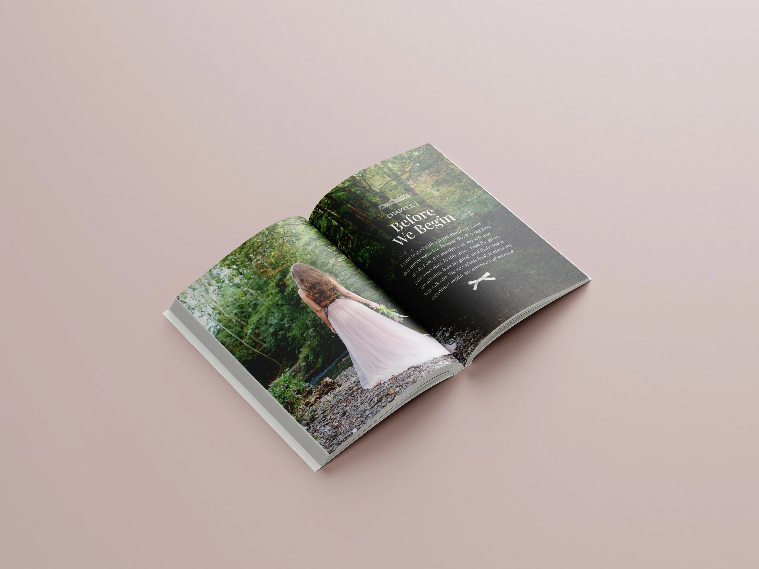 Holding my book tenderly