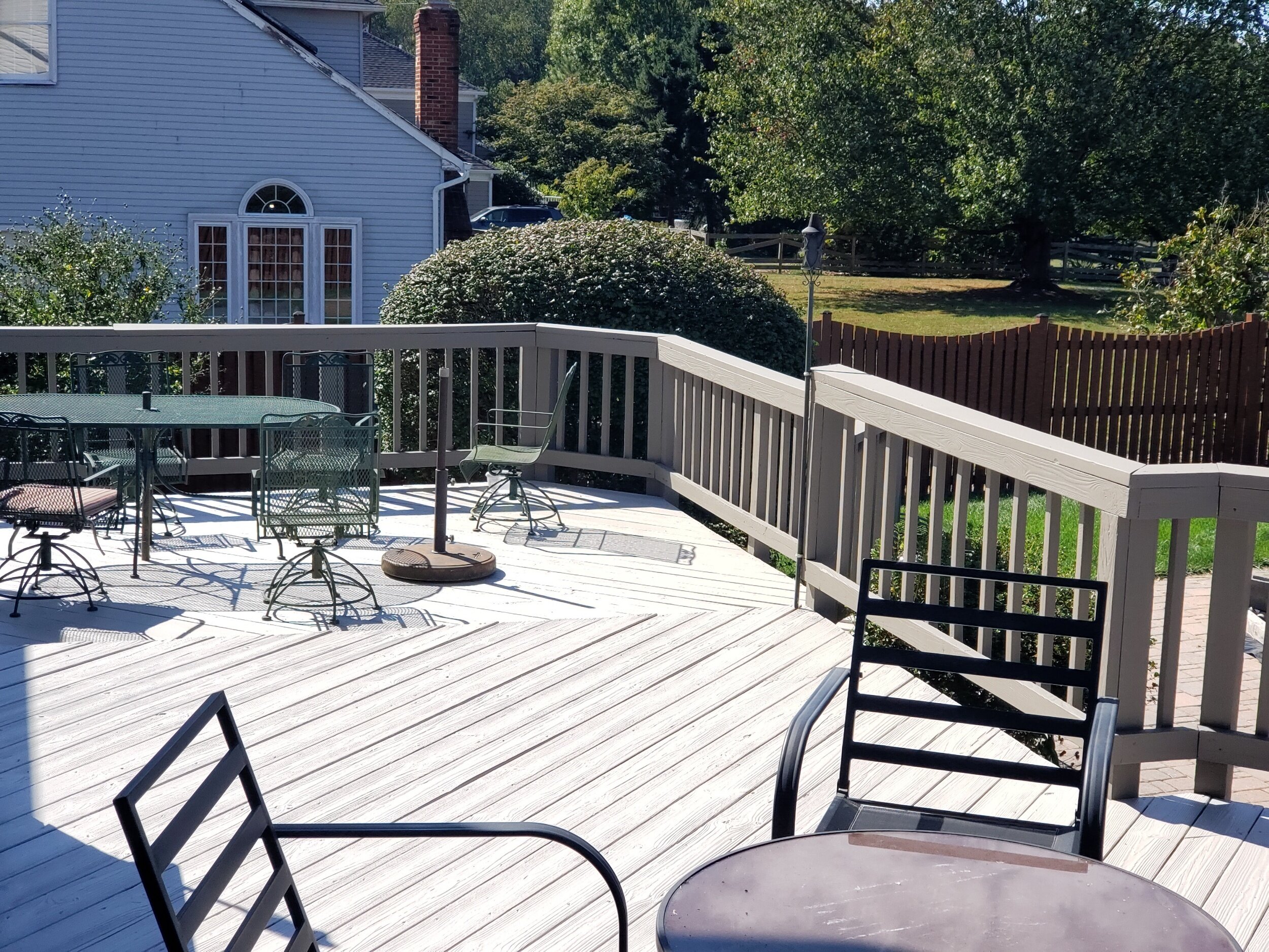  Two coats of paint on your deck will make it look brand new and offer protection from the weather. 