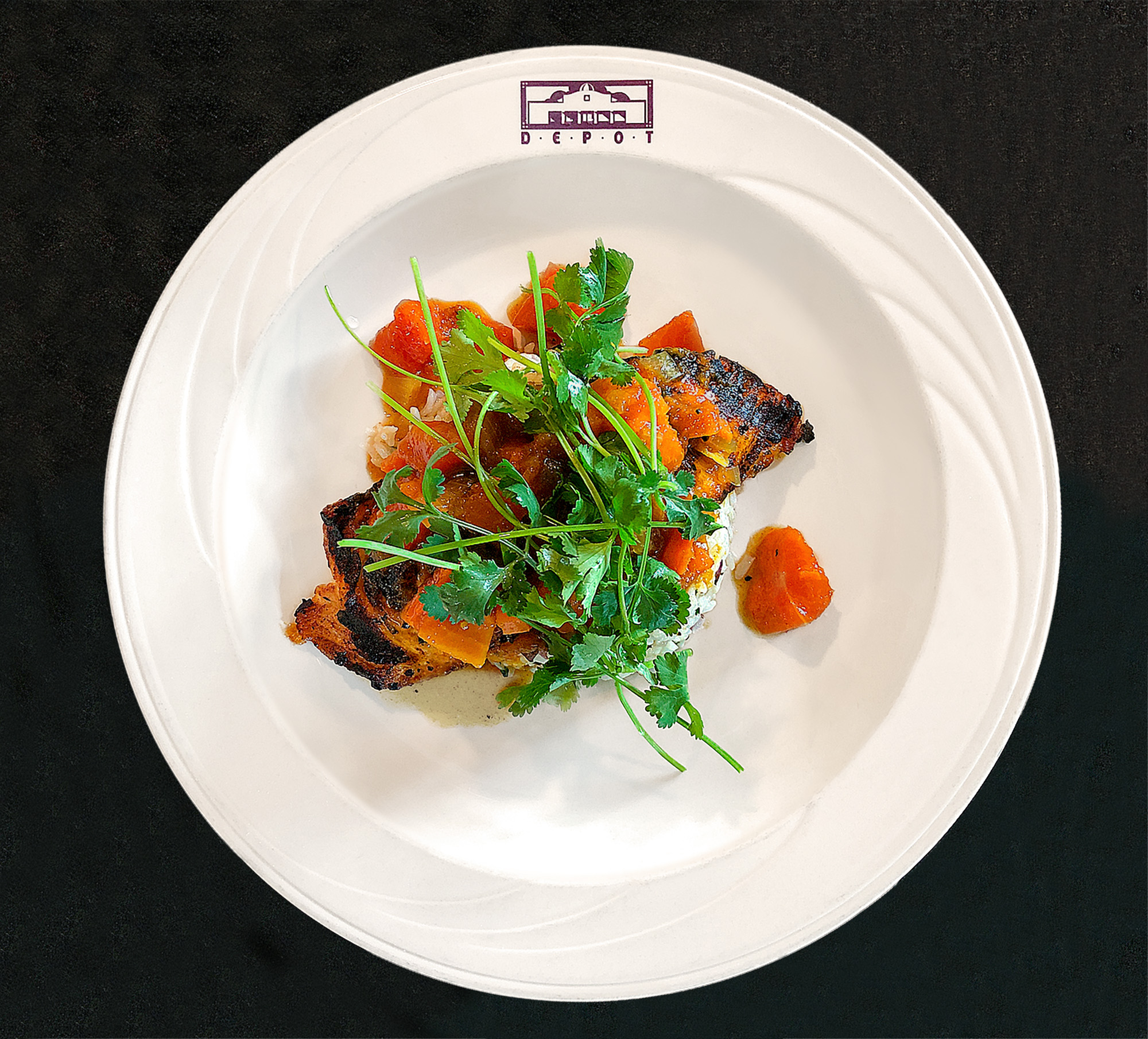 Grilled Salmon with Fresh Papaya Chutney Cilantro Rice.jpg