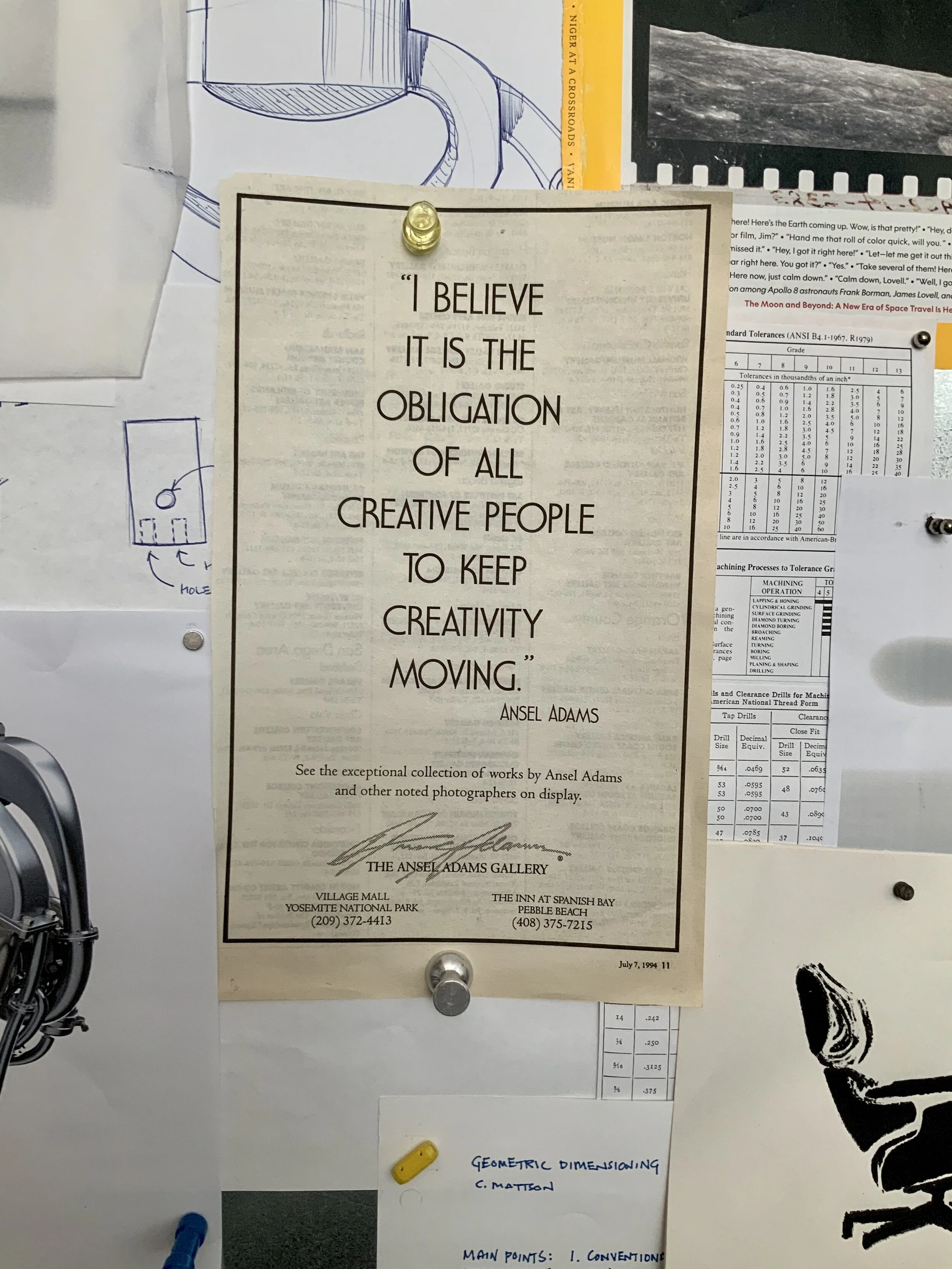 The Artweek Magazine Clipping Posted on My Wall (2020)