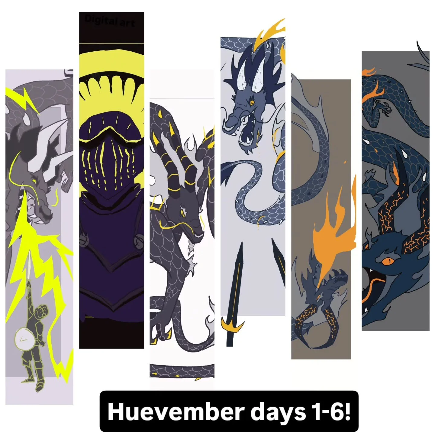 Trying to keep up with Huevember and it sure is testing my drawing process! What usually takes 10+ hours has to be condensed down to 2 😅 I'm really digging how all of these guys are turning out. I'm a bit of a perfectionist so I'll be cleaning them 