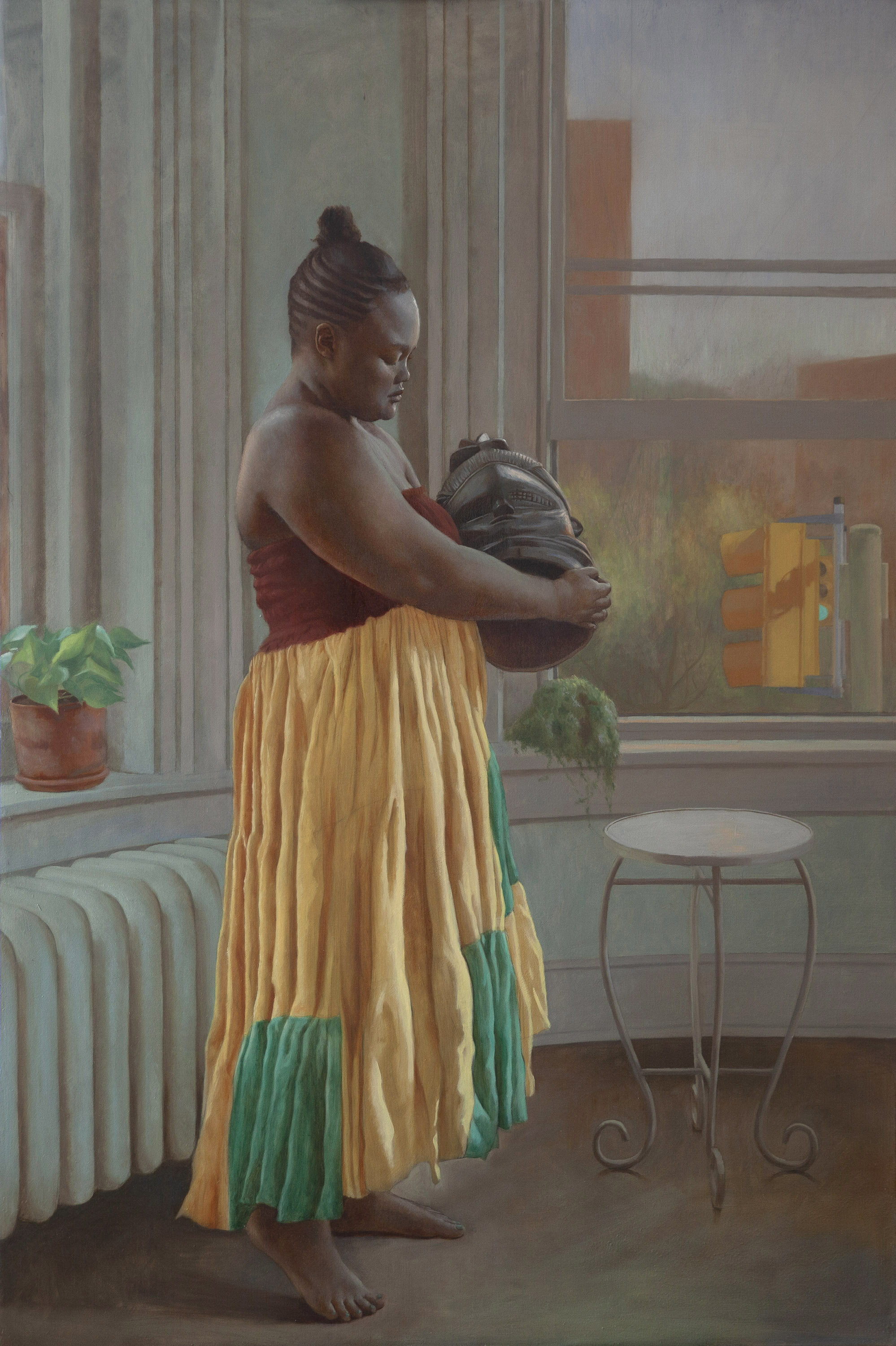 Miguel Carter-Fisher_Kaya and the Sande Mask_48x72_Oil on Panel__2020_web.jpg