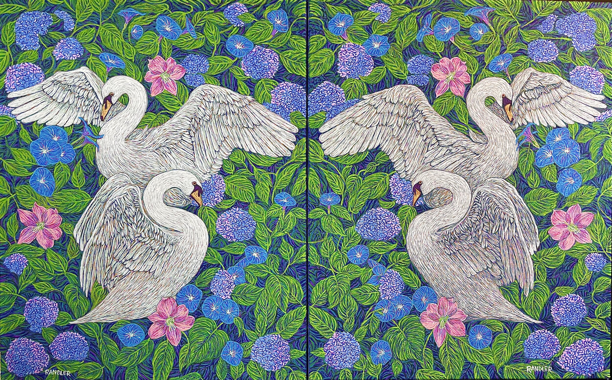 Summer_Swans_20x32_diptych_acrylic_2021_Ted_Randler.jpg