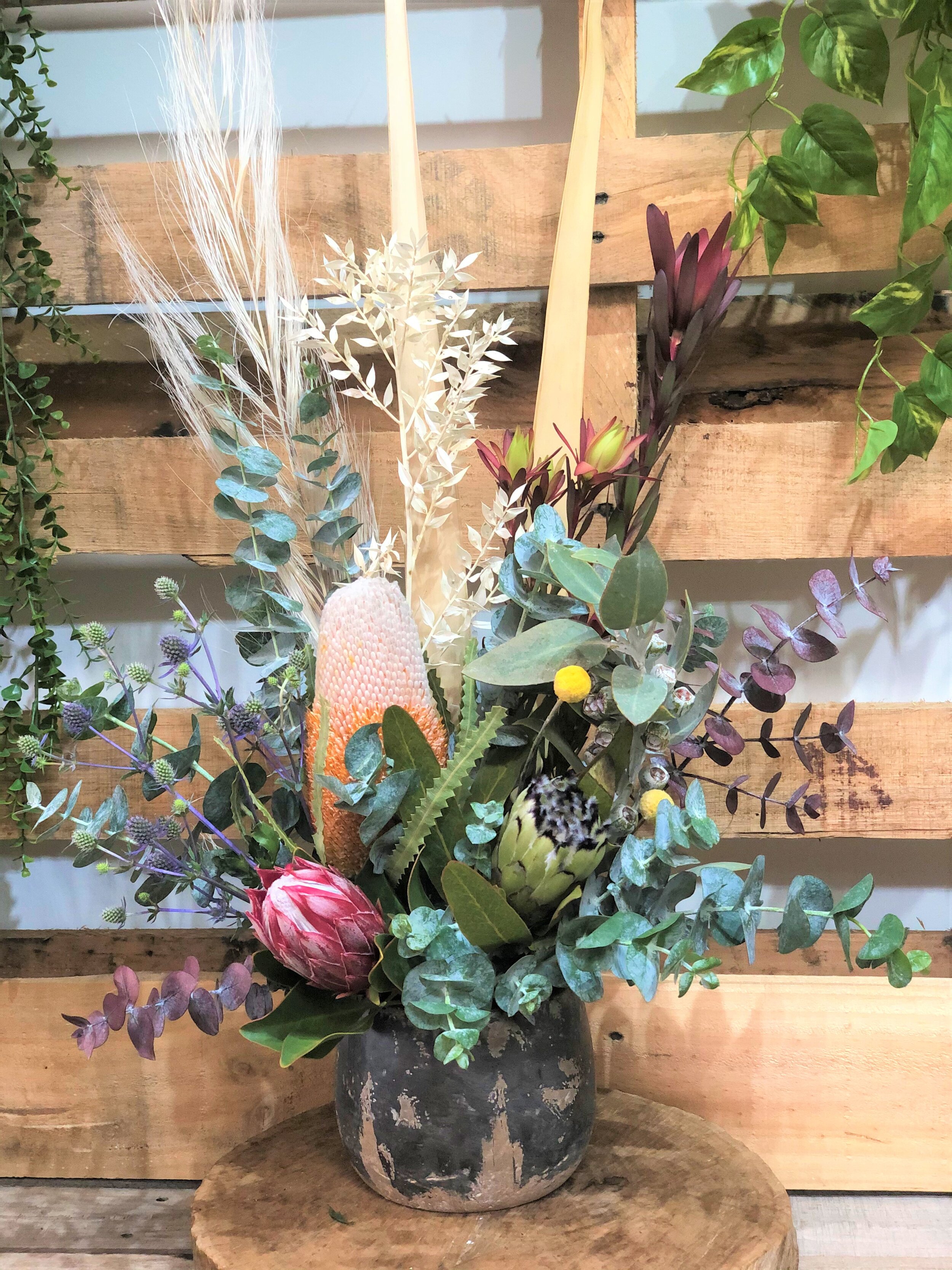 Fresh to Dry Pot Arrangement  - Large size Pictured