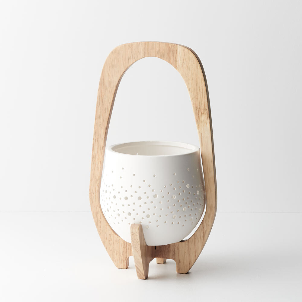 Avla Pot w/stand 22cml x 20.7cmw x 39cmh