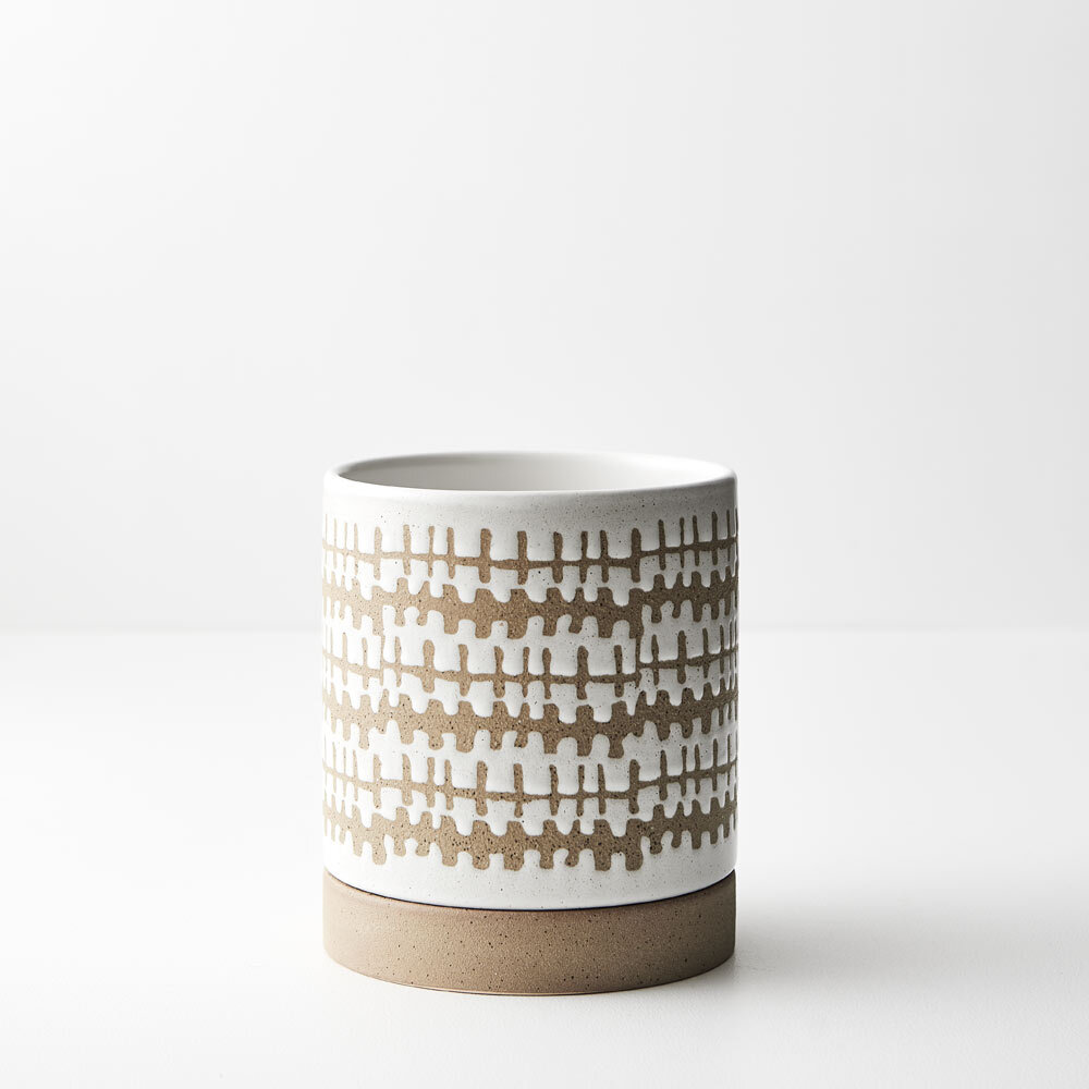 Viktoria pot w/saucer white