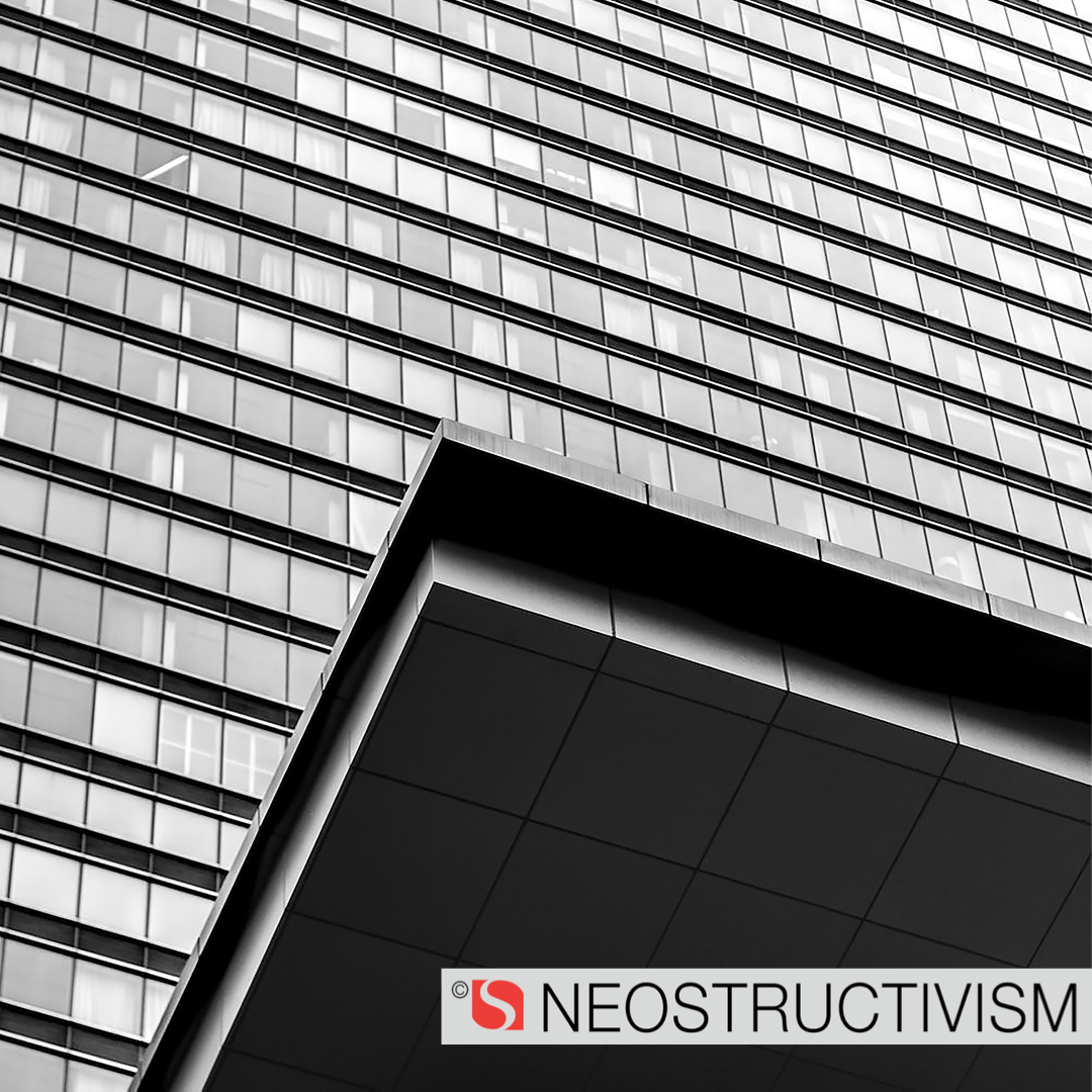 black and white building