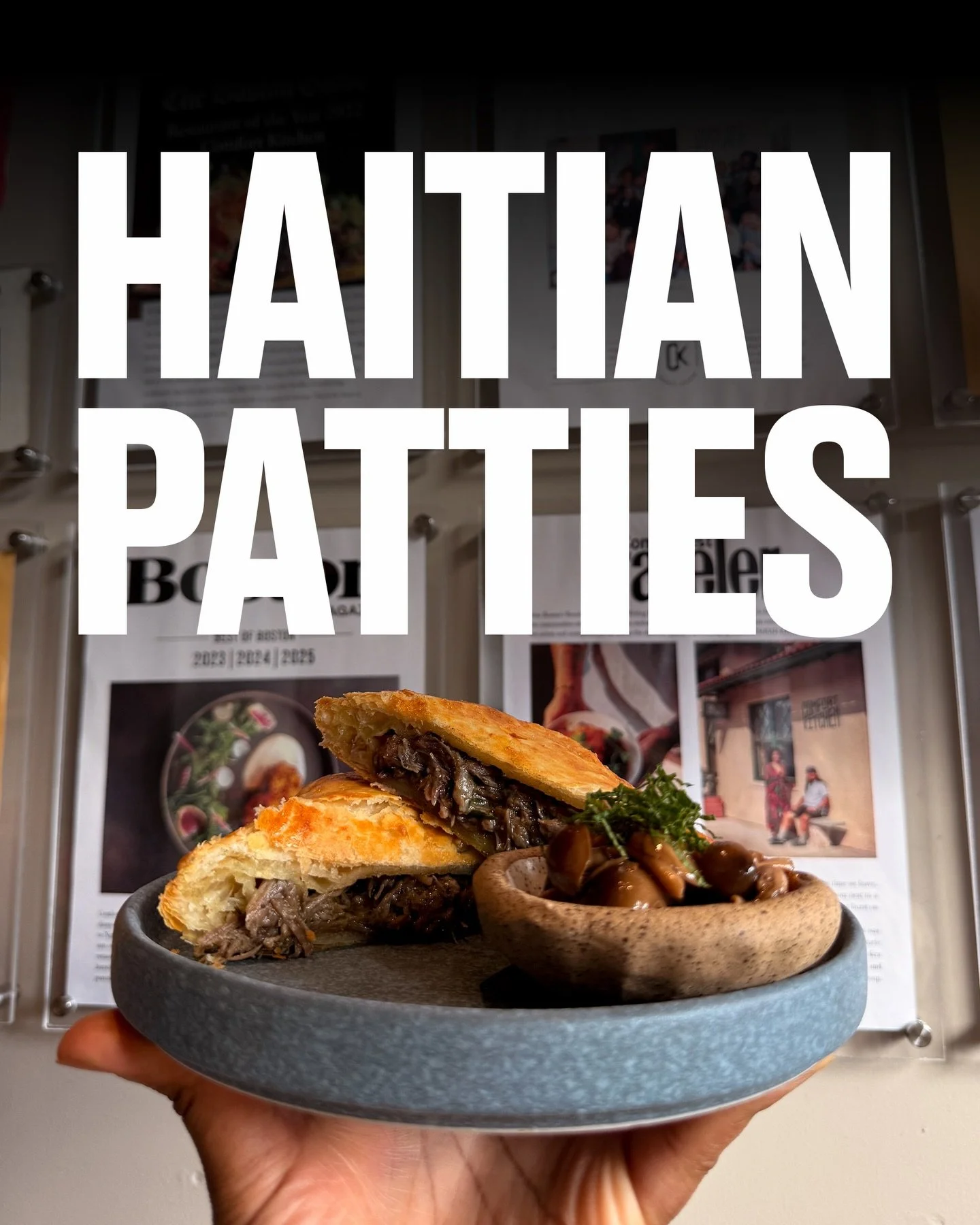 Have you tried our latest special? 

Lamb Neck Epis Gravy Haitian Patties withDjondjon Shemji Conserva. Newest offering to hit our menu at Comfort Kitchen. Global is local and bringing some of our favorite flavors and dishes that reminds of home. 

