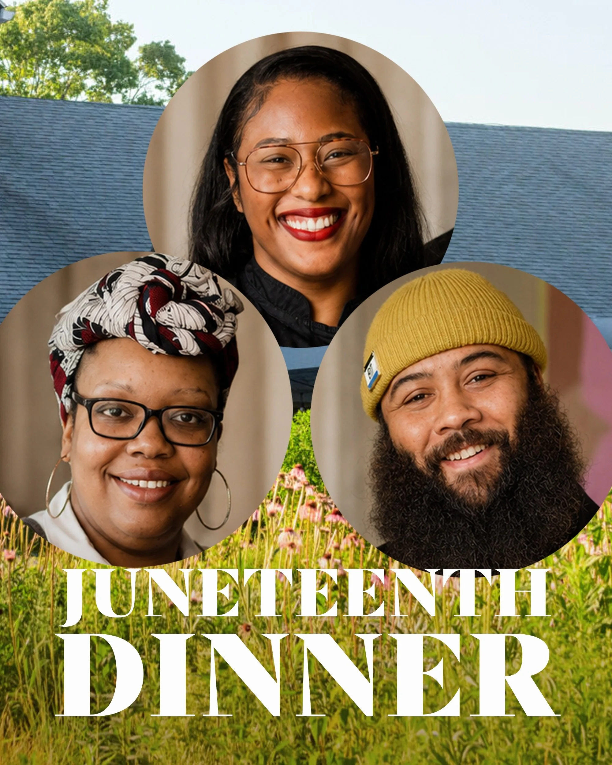 For the second year, Comfort Kitchen returns to Powisset Farm. This time we invite you to join us on Juneteenth to celebrate and share a meal brought to us by three talented chefs.

Chef Sāsha Coleman @foodstampsandfinedining our Executive Chef at Co