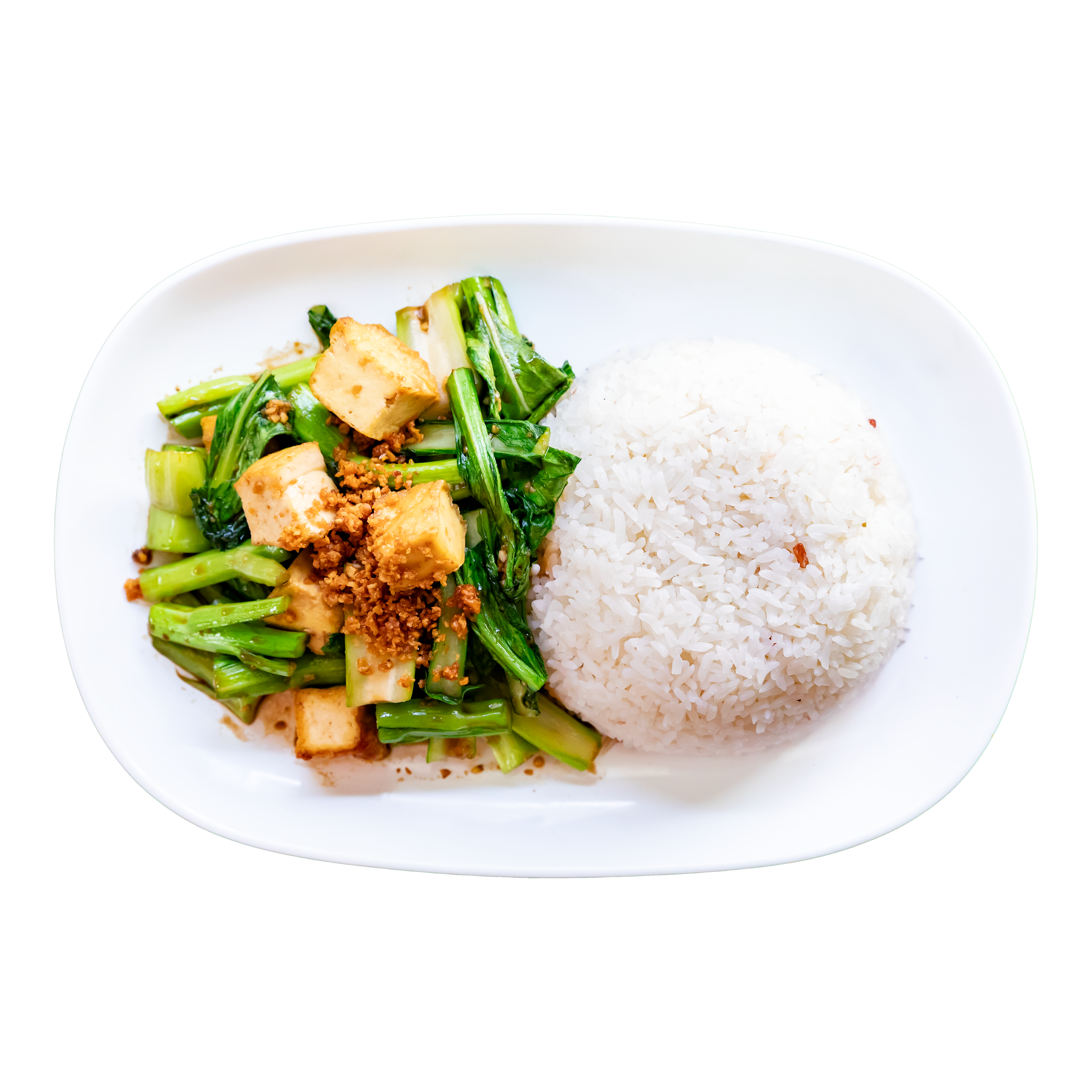 14. Yu-Choy Stir Fry & Rice
