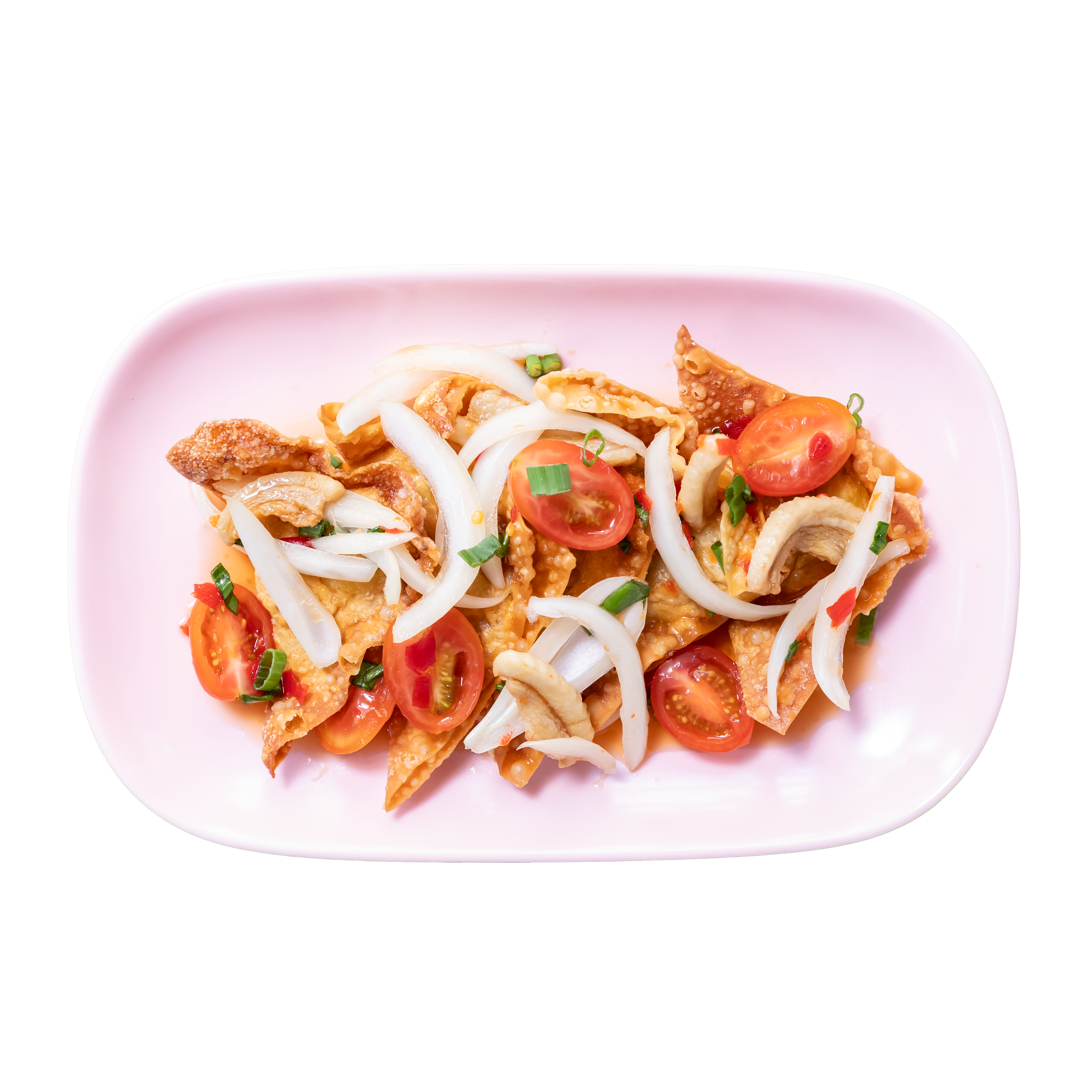 5. Yum Pork Wonton Salad 🌶️