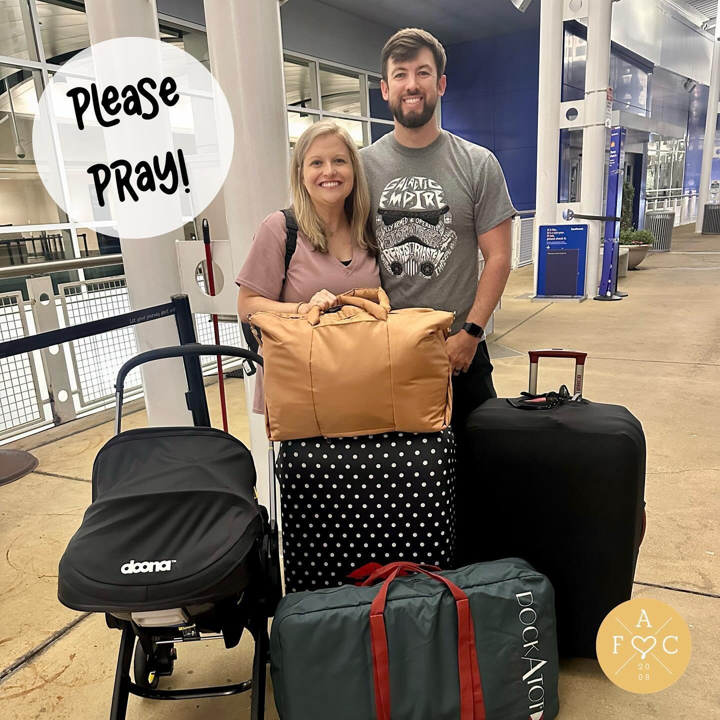 Eek! The &ldquo;O&rdquo; family is traveling today! Please continue to pray for safe and smooth travels. Remember this mama and baby as well. We are praying so much for her to be surrounded by love and support in the days ahead and no matter what! #a