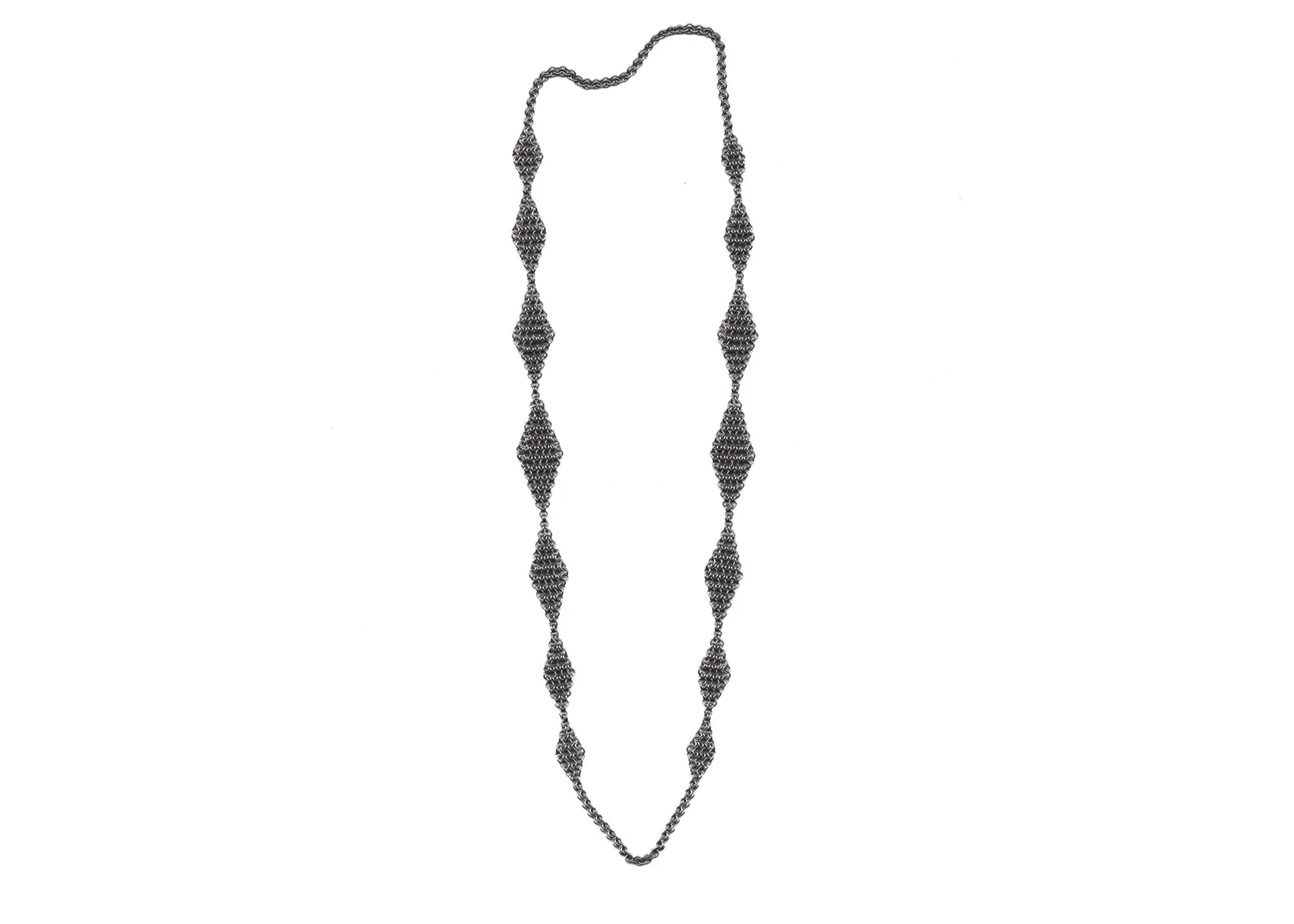 Rebekah Frank, Sunday Morning - Argyle, 2025, necklace, steel, edition of 3