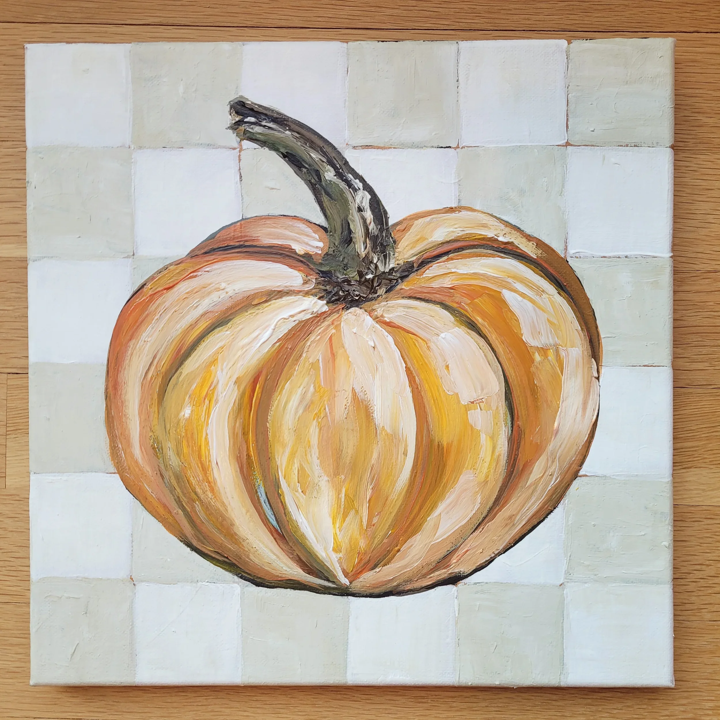 Checkers Pumpkin Paint & Sip