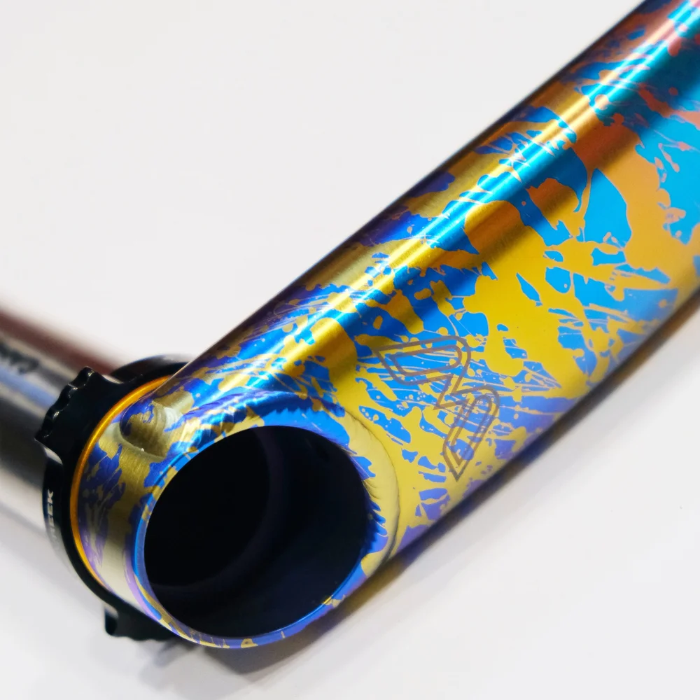Cane Creek eeWings Crankset - 8-Bolt Splatter Anodized — agave