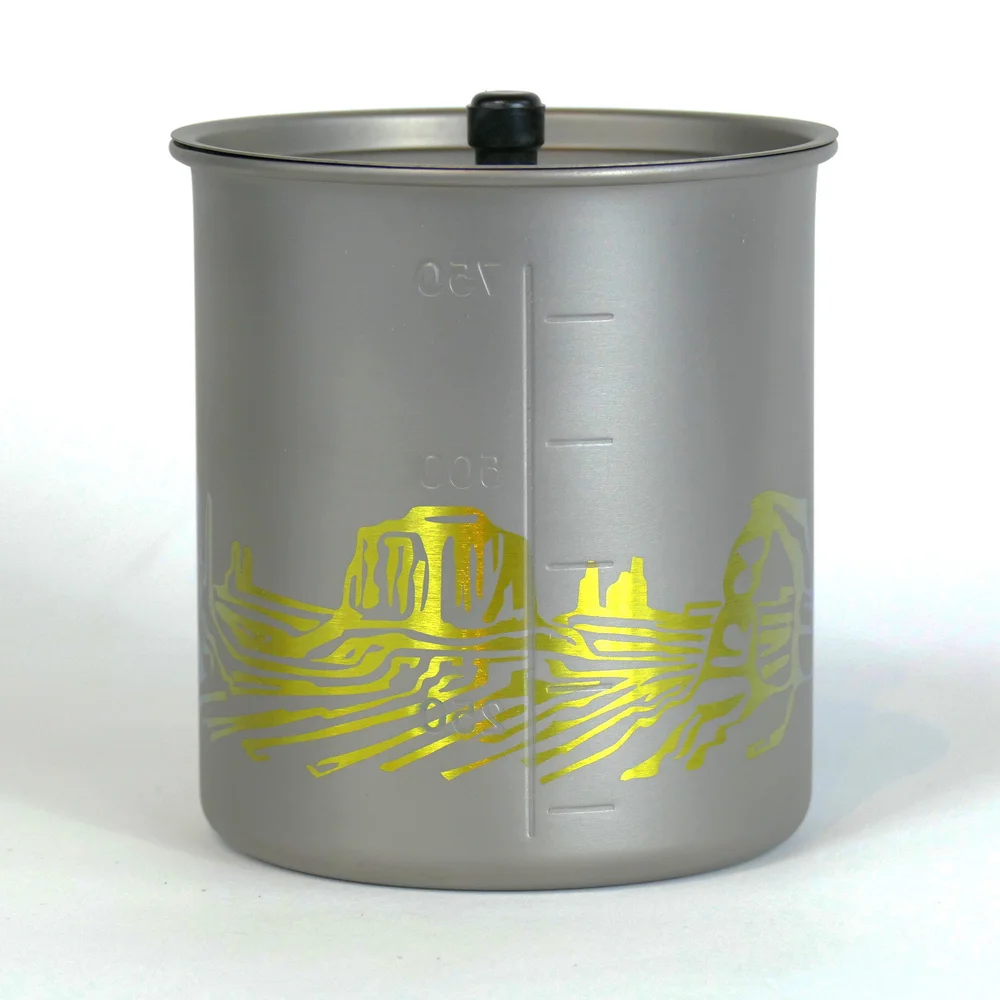 Vargo Ti-Lite 750 Titanium Camp Mug - High Desert Design — agave 