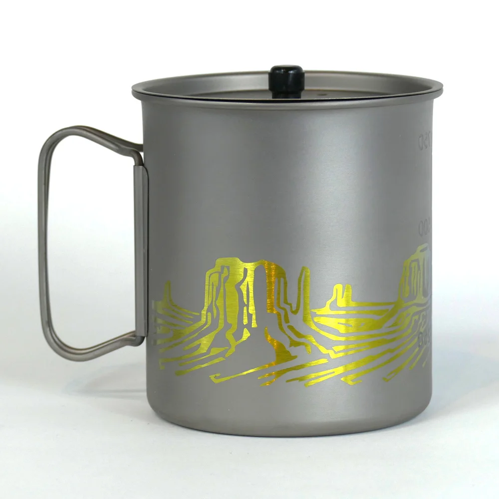 Vargo Ti-Lite 750 Titanium Camp Mug - High Desert Design — agave 