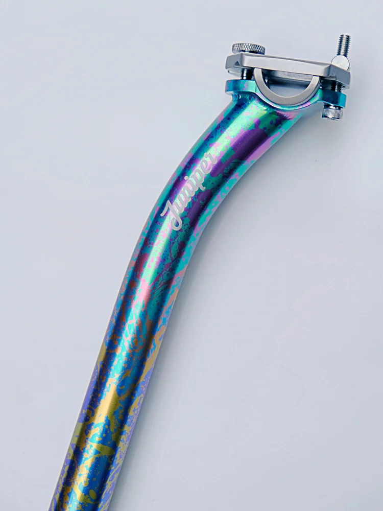 Juniper Components Ti Seatpost Splatter Anodized — agave finishworks