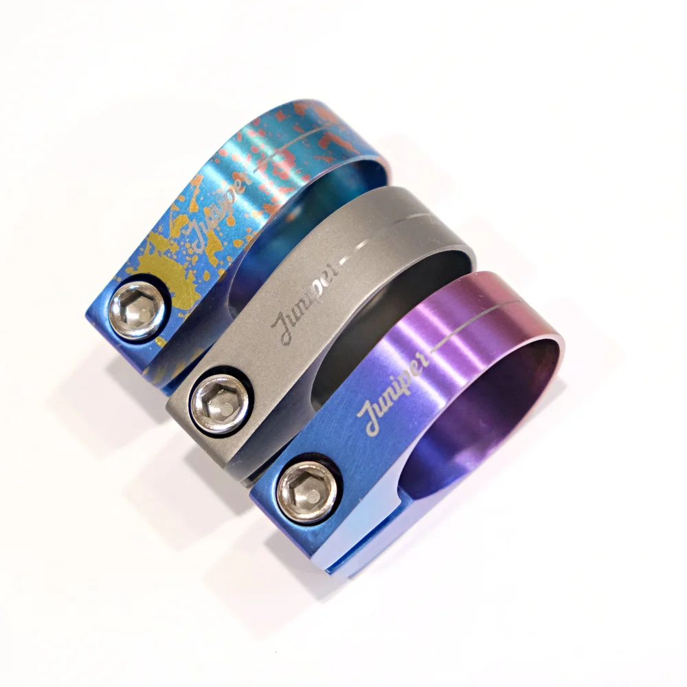 Juniper Ti Seatpost Collar - Splatter Anodized — agave finishworks