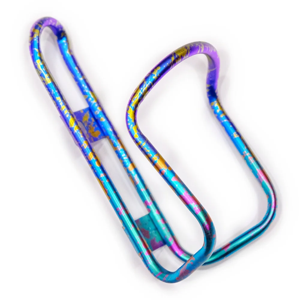 King Cage Ti Bottle Cage - Splatter Anodized — agave finishworks
