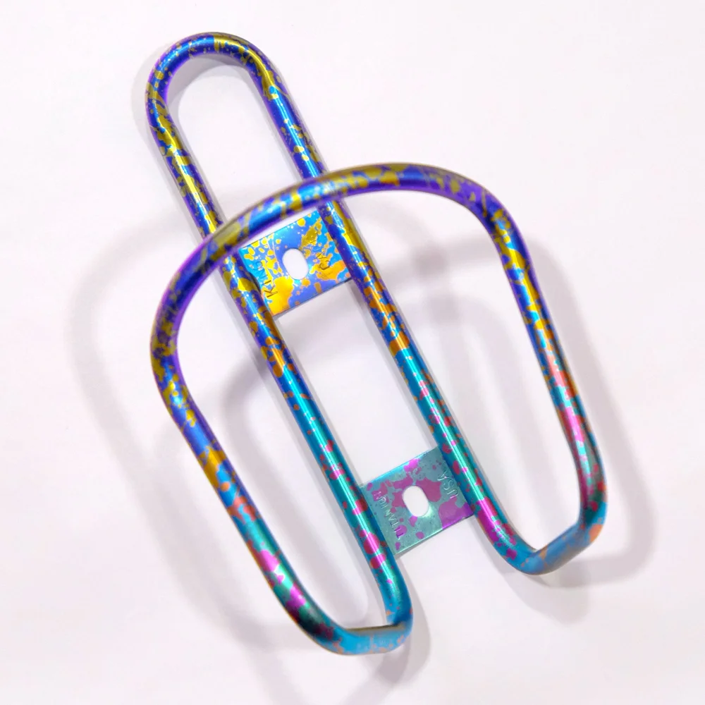 King Cage Ti Bottle Cage - Splatter Anodized — agave finishworks