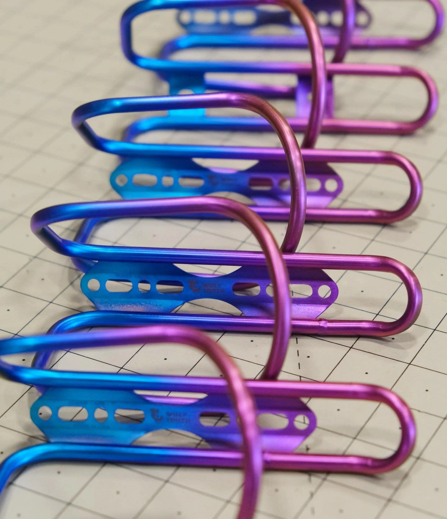 A little restock of Tie Dye Wolftooth Ti Morse Cages on the bench. I should be restocking King Cages in this colorway early next week, but I&rsquo;ve got plenty of Morse Cages on hand for the moment. This color combination is timeless, I never get ti